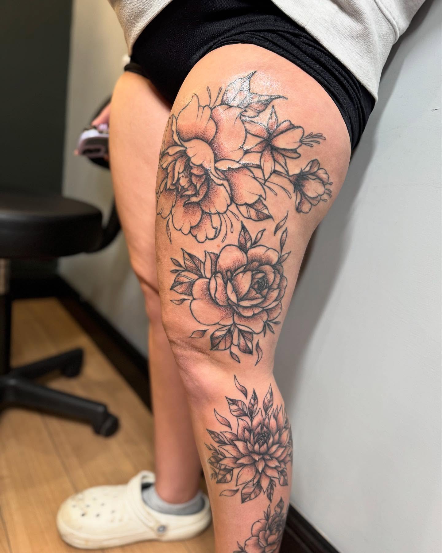 Tattoo by @gchlo123 — black_and_grey
