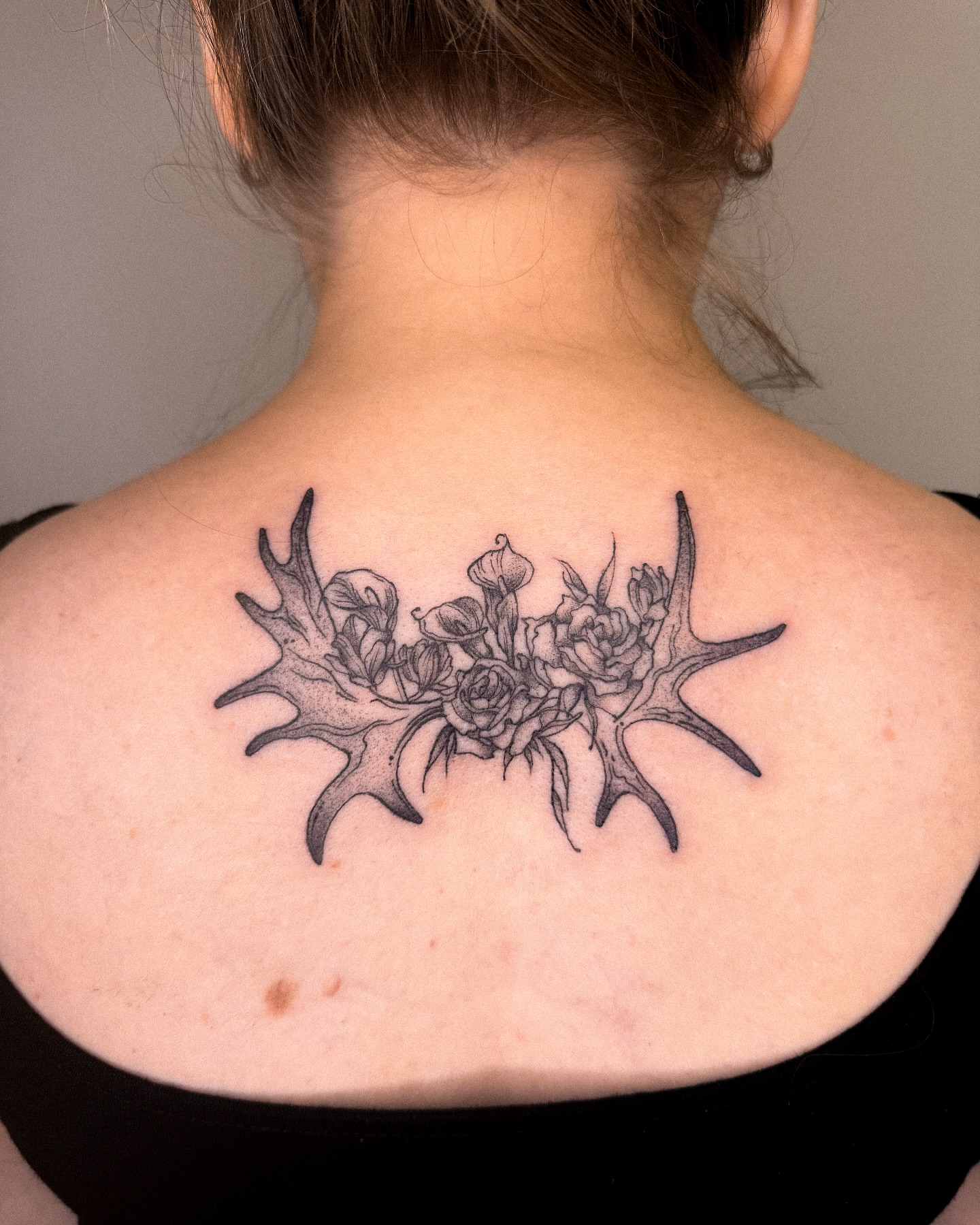 Tattoo by @madamerubis — black_and_grey