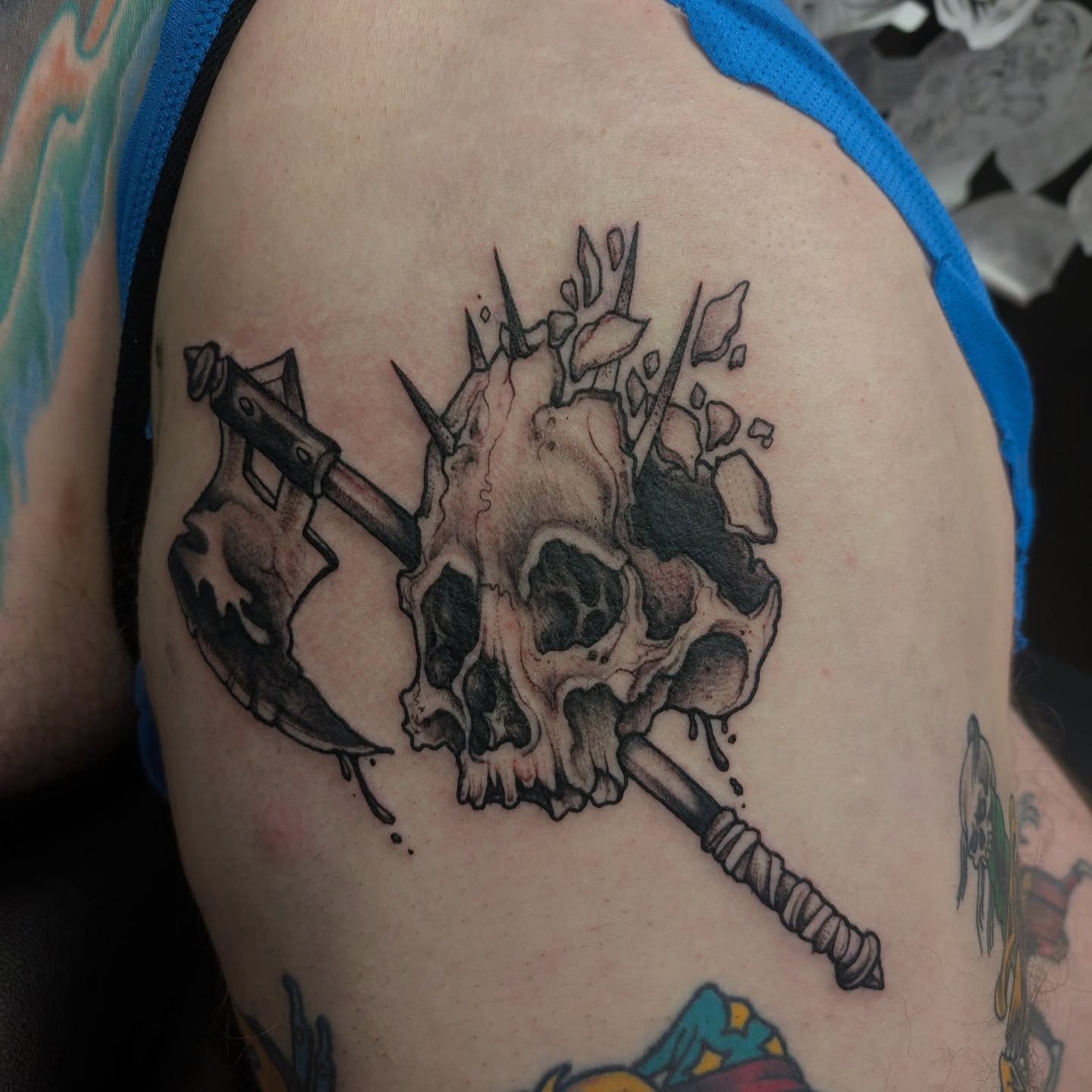 Tattoo by @haleygunz — black_and_grey, realism