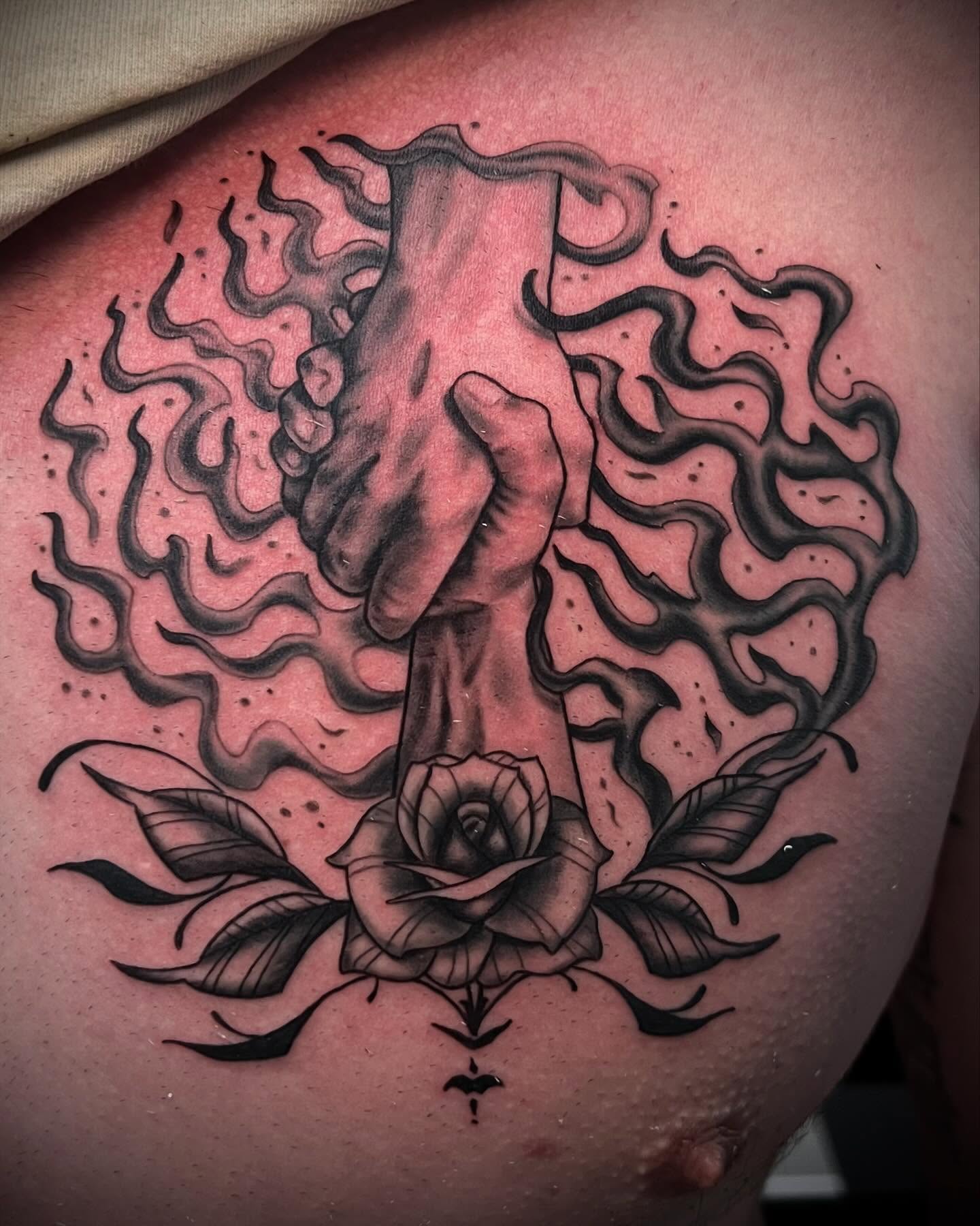 Tattoo by @keithgobleart — american_traditional, black_and_grey