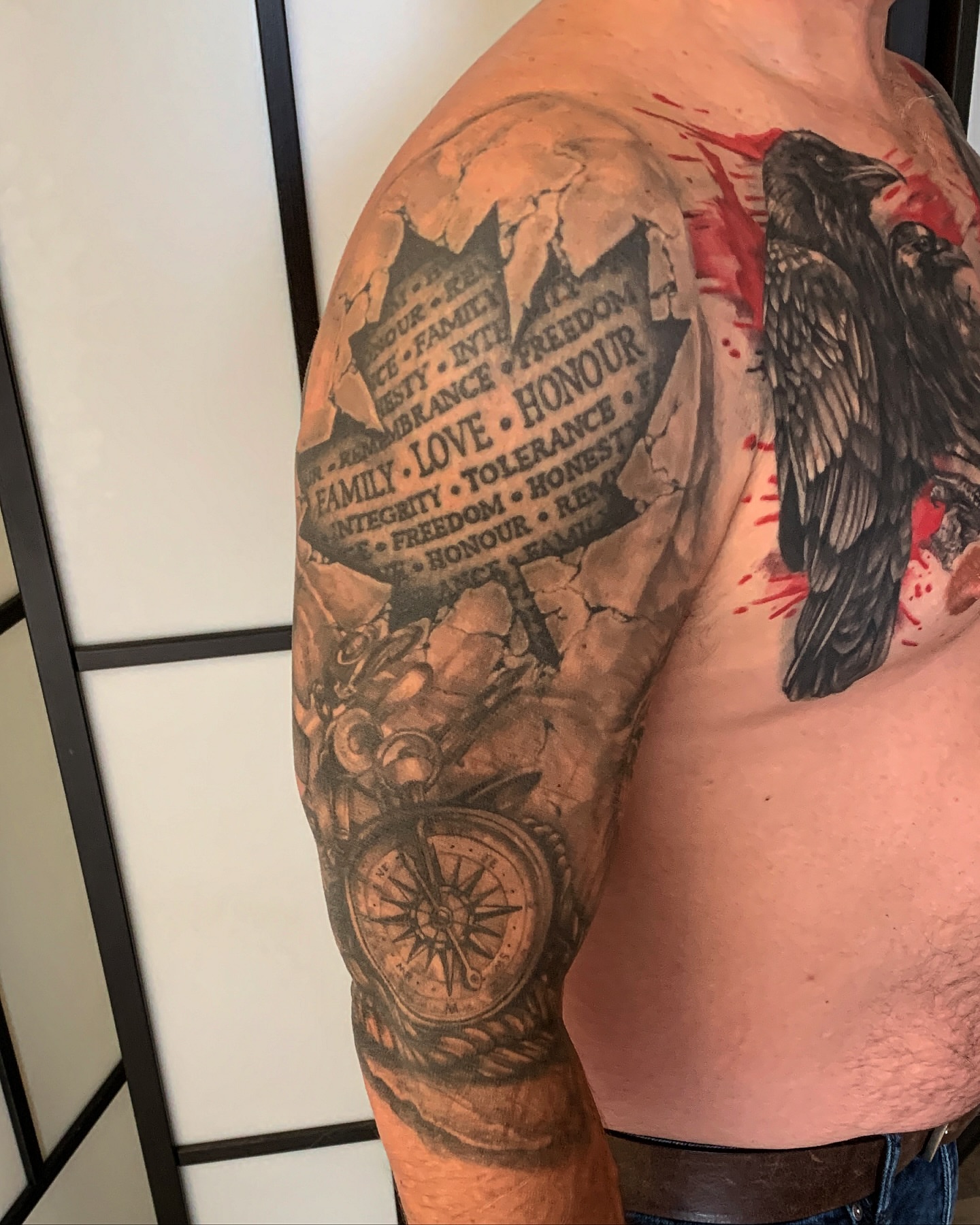Tattoo by @macplanttattoos — black_and_grey, realism