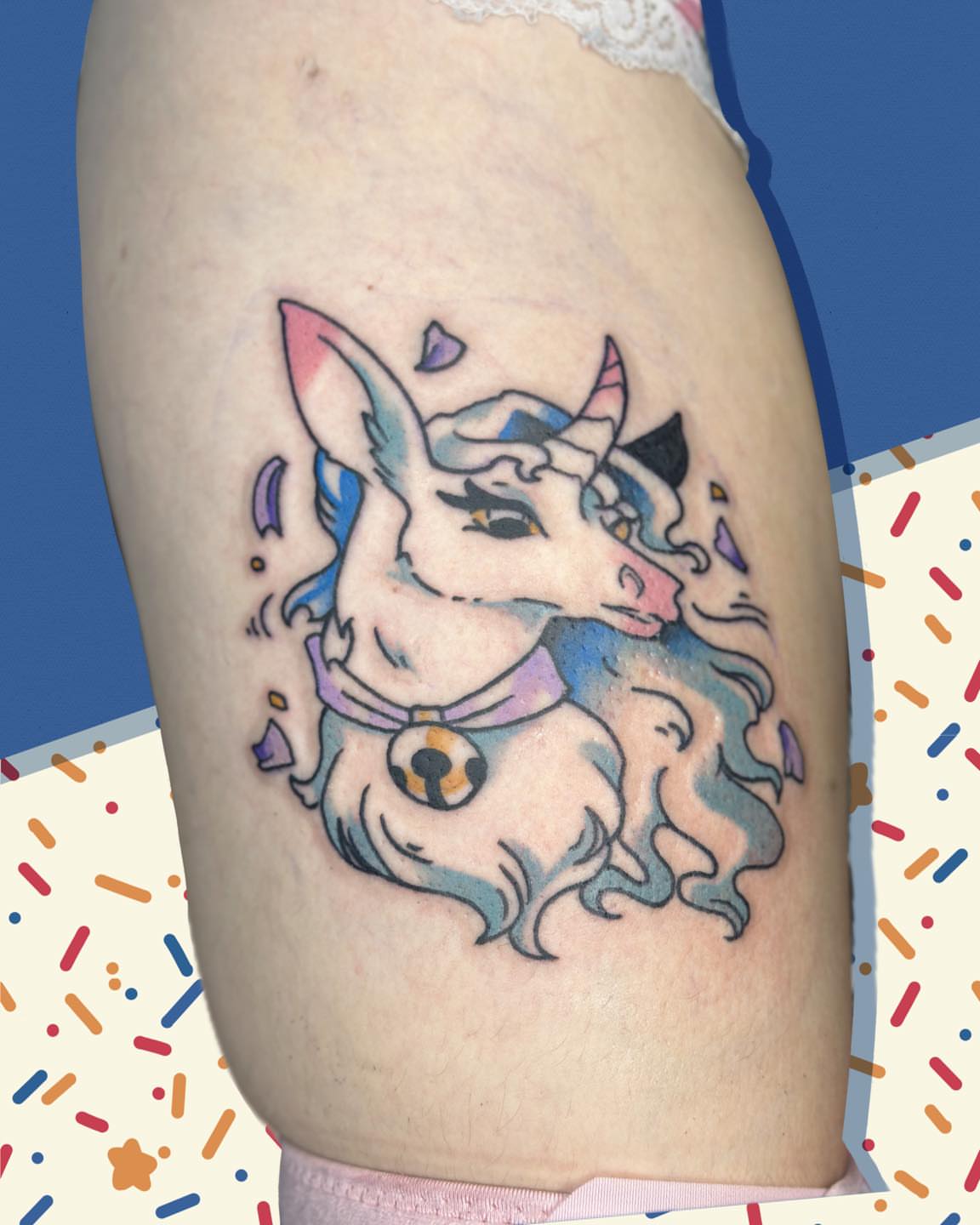 Tattoo by @dungeonfern โ watercolor