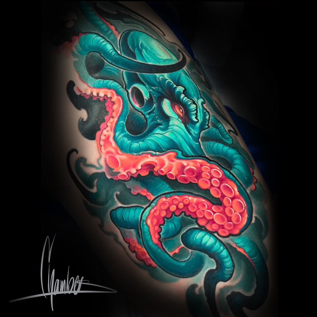 Tattoo by @andechambers — american_traditional, dotwork