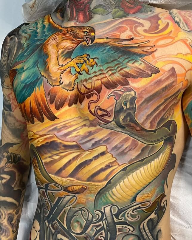 Tattoo by @andechambers — american_traditional, dotwork
