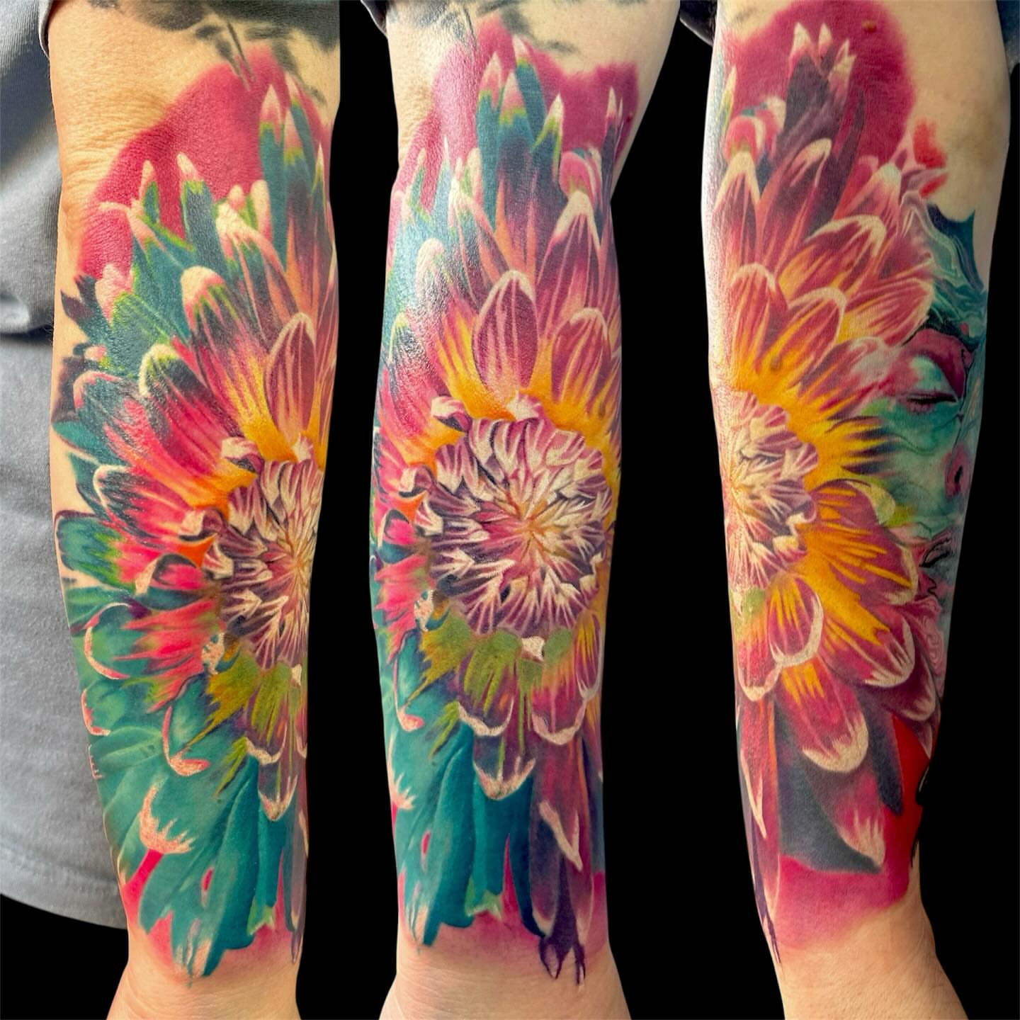 Tattoo by @calebwhitetattoos — watercolor
