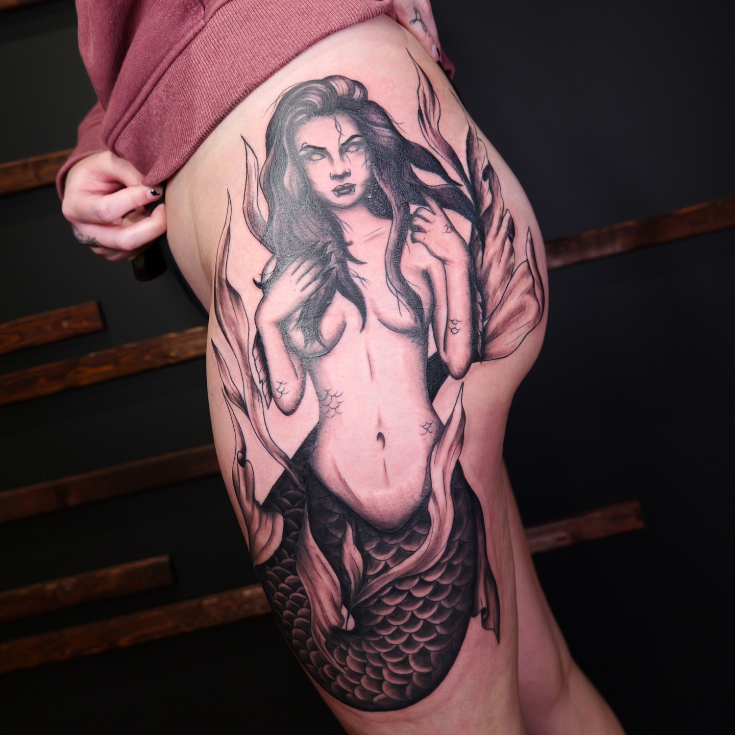 Tattoo by @dunebuggybobby — realism, black_and_grey
