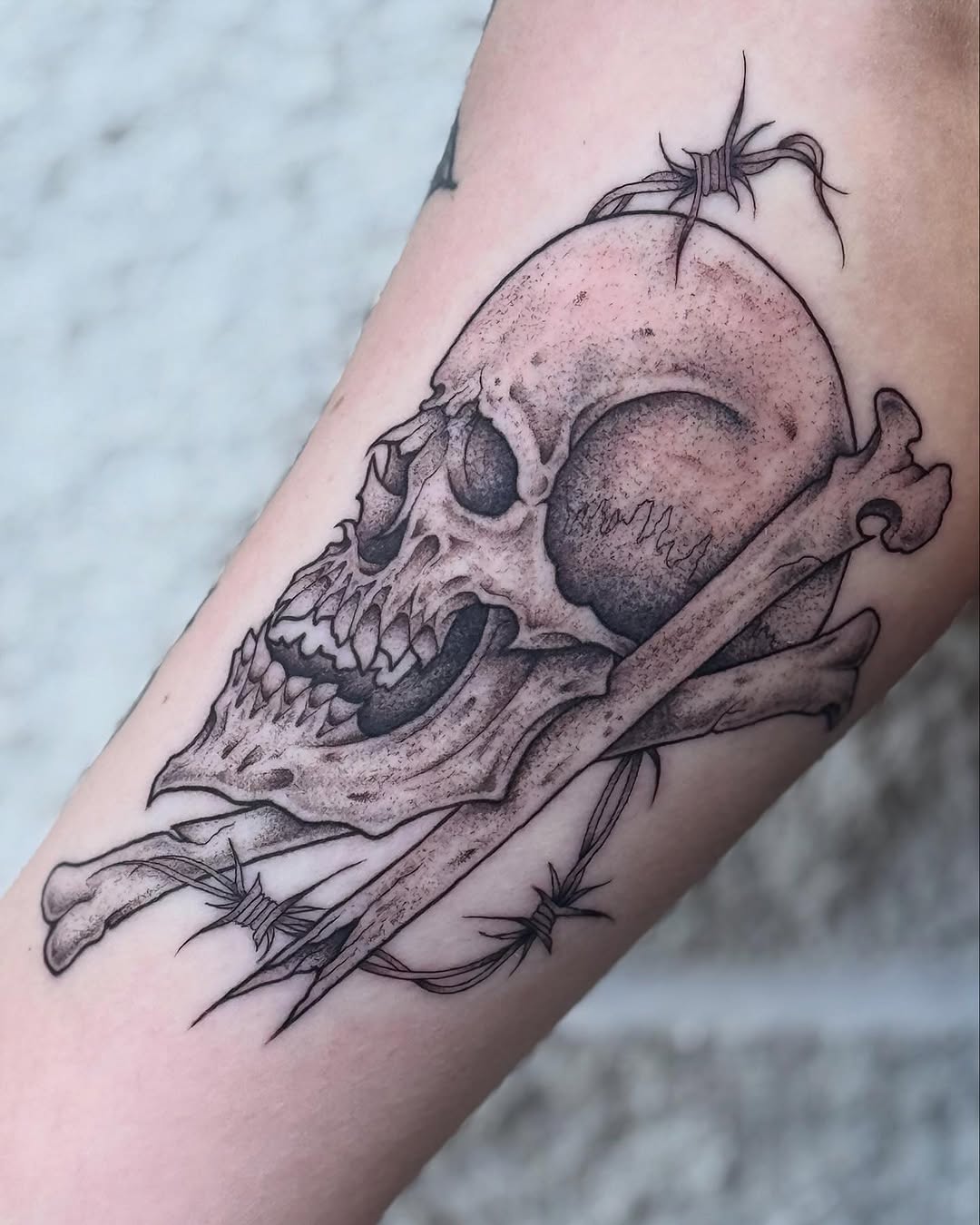 Tattoo by @no_caps_tattoo — black_and_grey, realism