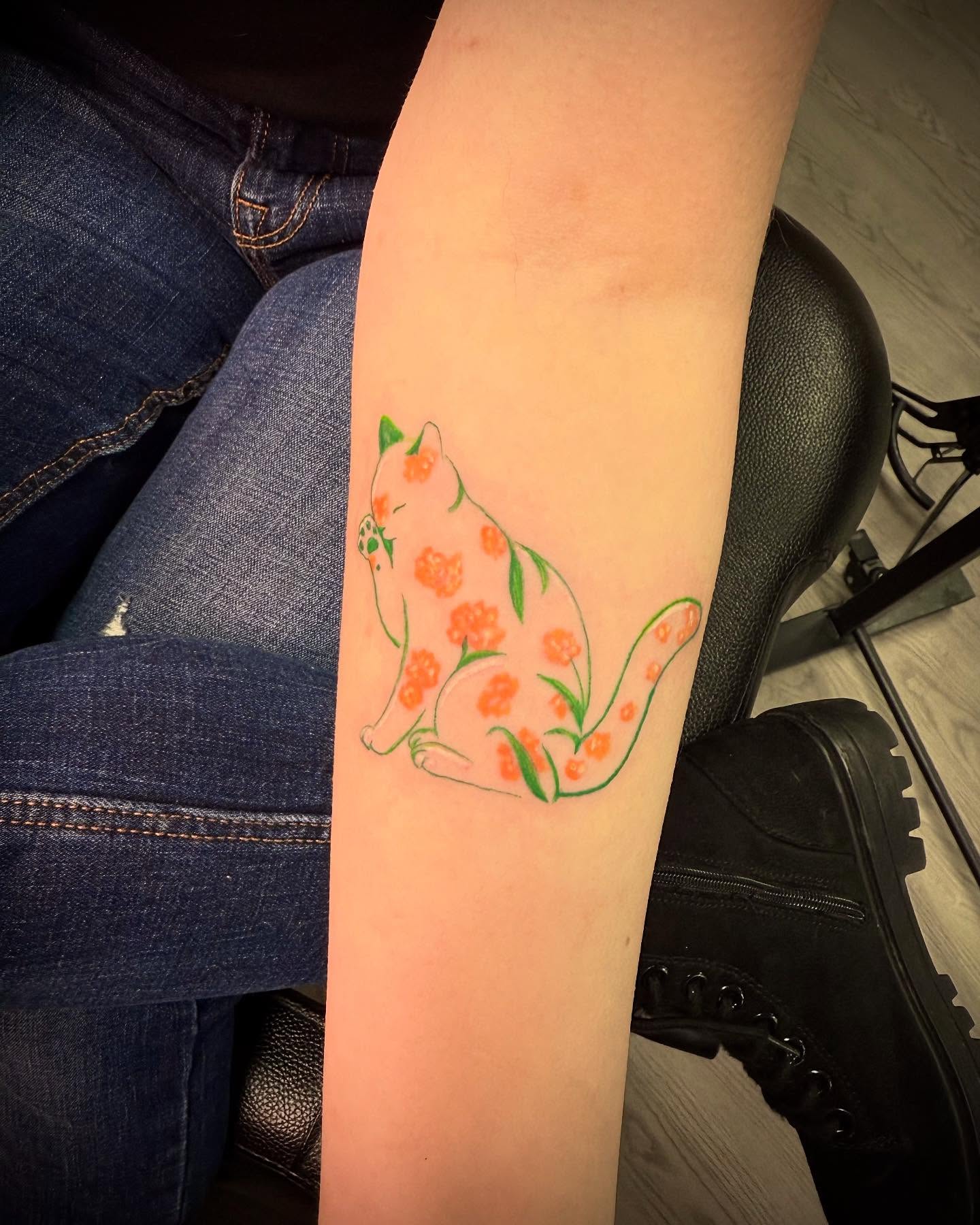 Tattoo by @pandamonium_tattoos — dotwork
