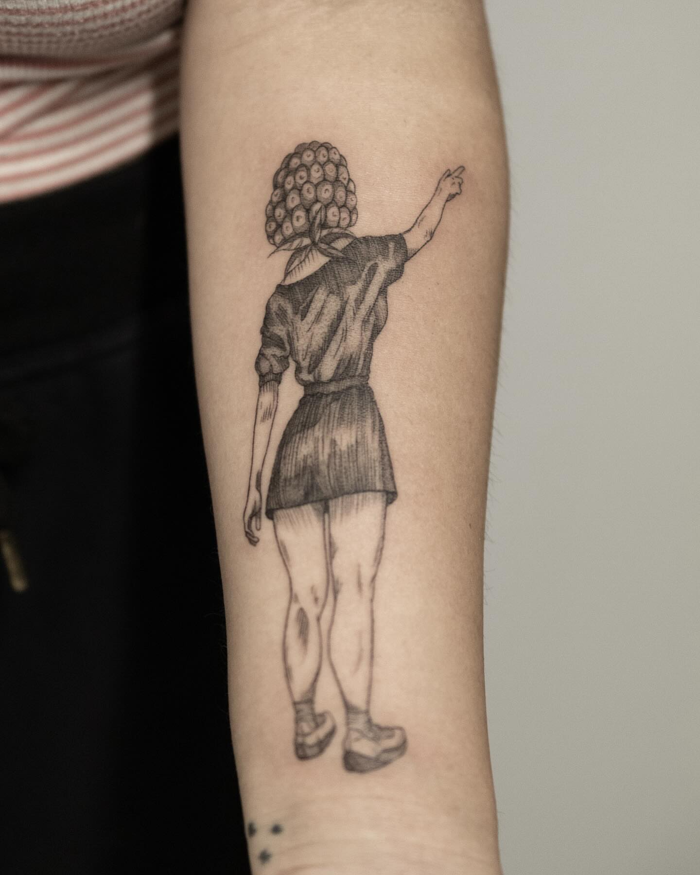 Tattoo by @seraphim.fineline — black_and_grey