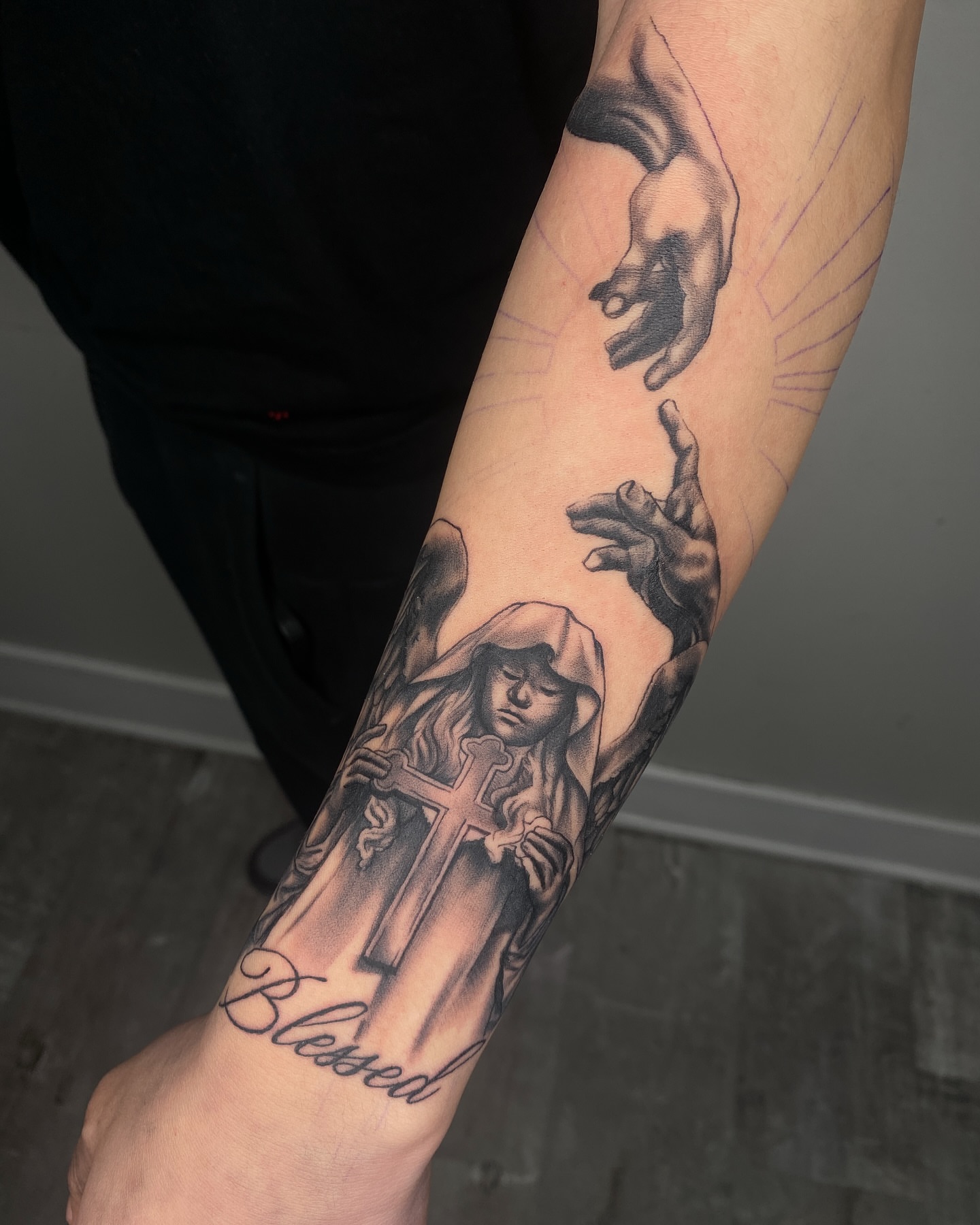 Tattoo by @cofaxtattoos — black_and_grey, realism