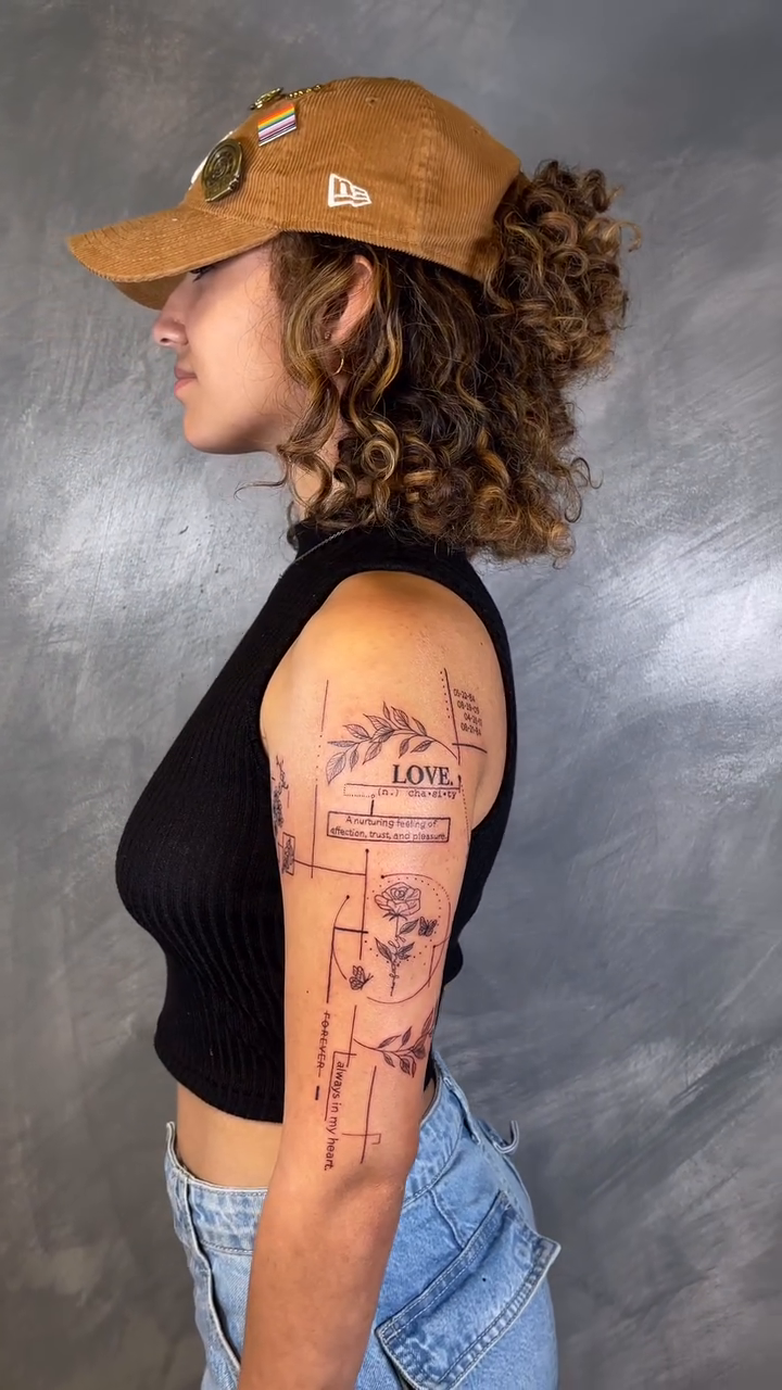 Tattoo by @vikabenito_tattoo — fine_line, lettering_script