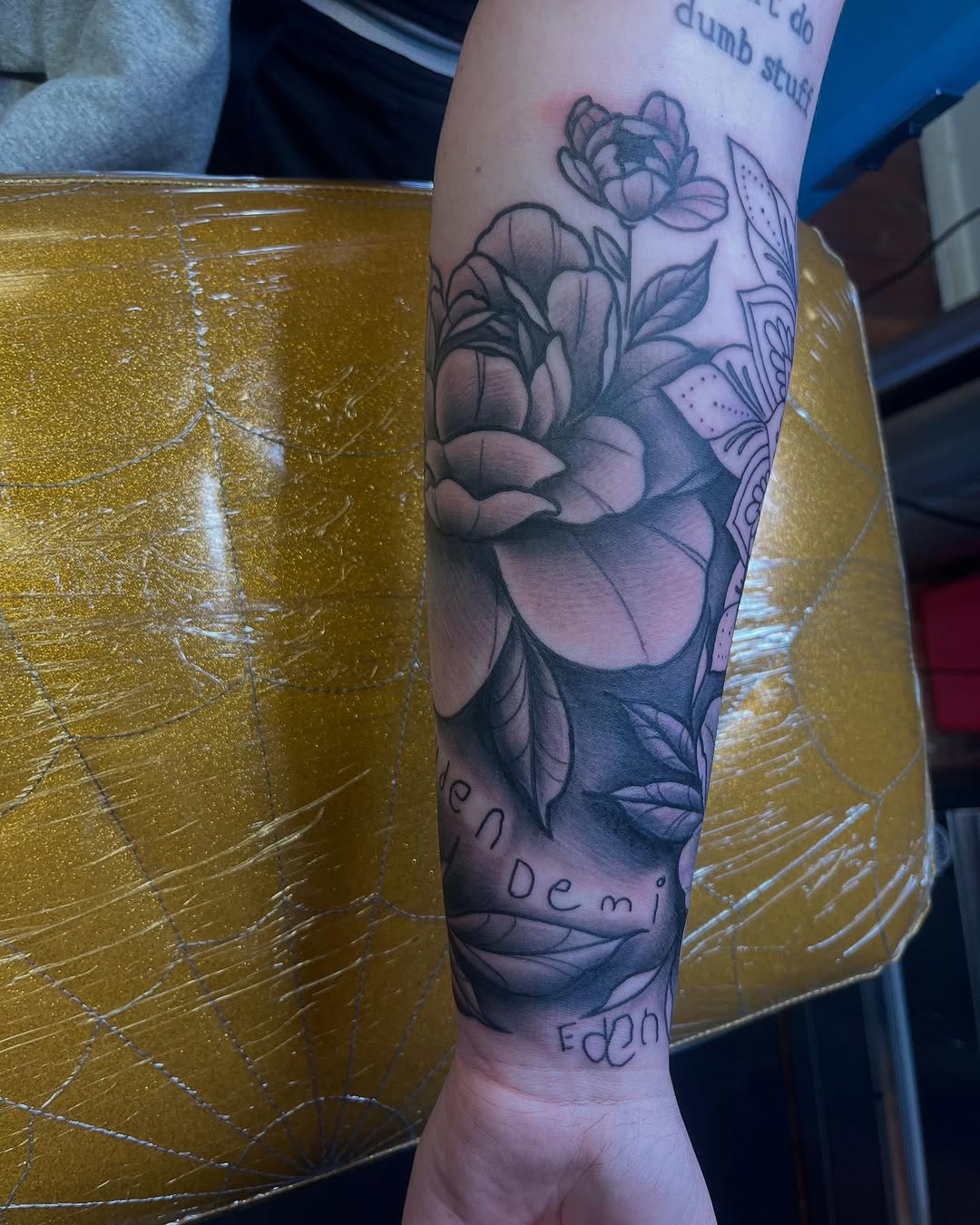 Tattoo by @robertcollinstattoo — black_and_grey, realism