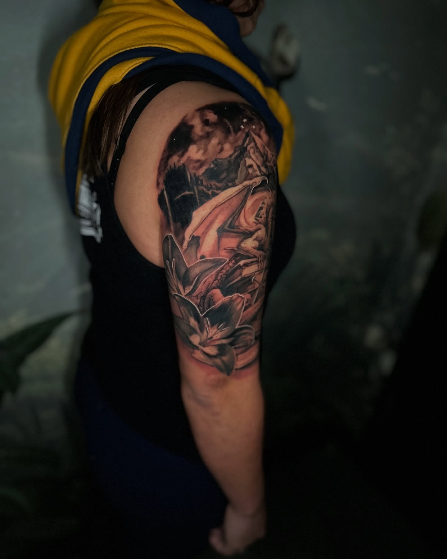 Tattoo by @jakeomen — black_and_grey, realism