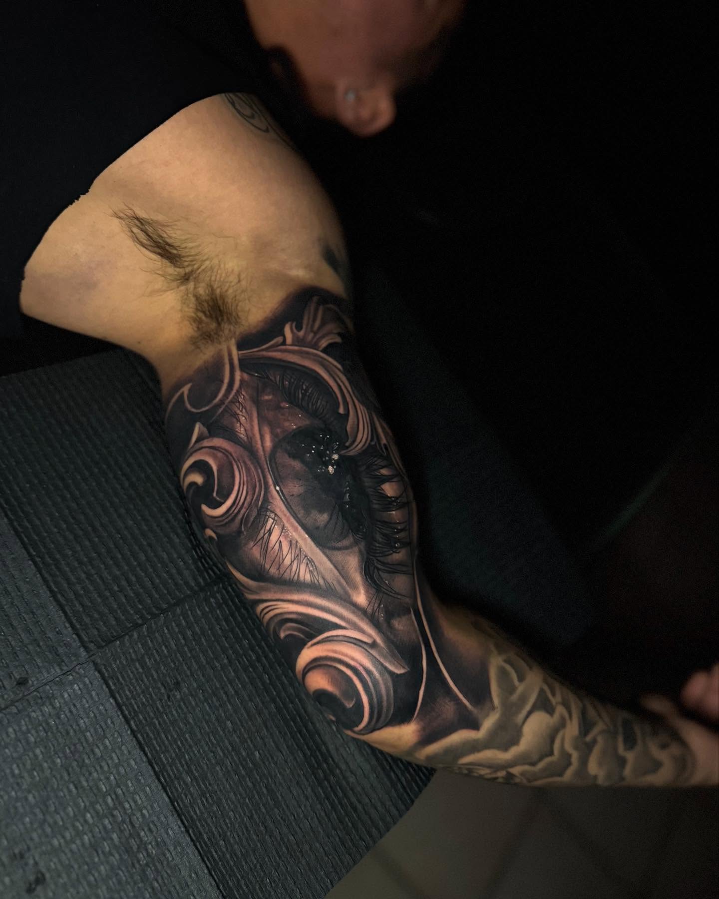 Eye realism tattoo on the forearm by π΅ππππ πΏπππππ, Houston, Texas