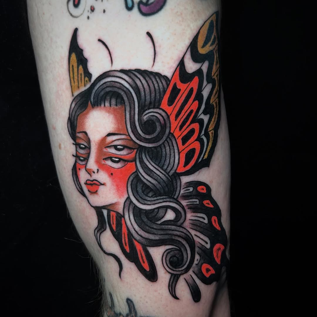 Tattoo by @katie.tattoos β neo_traditional, blackwork