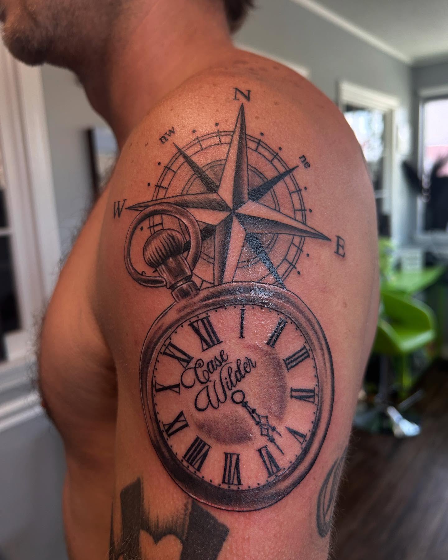 Tattoo by @chels_king24 — black_and_grey, realism