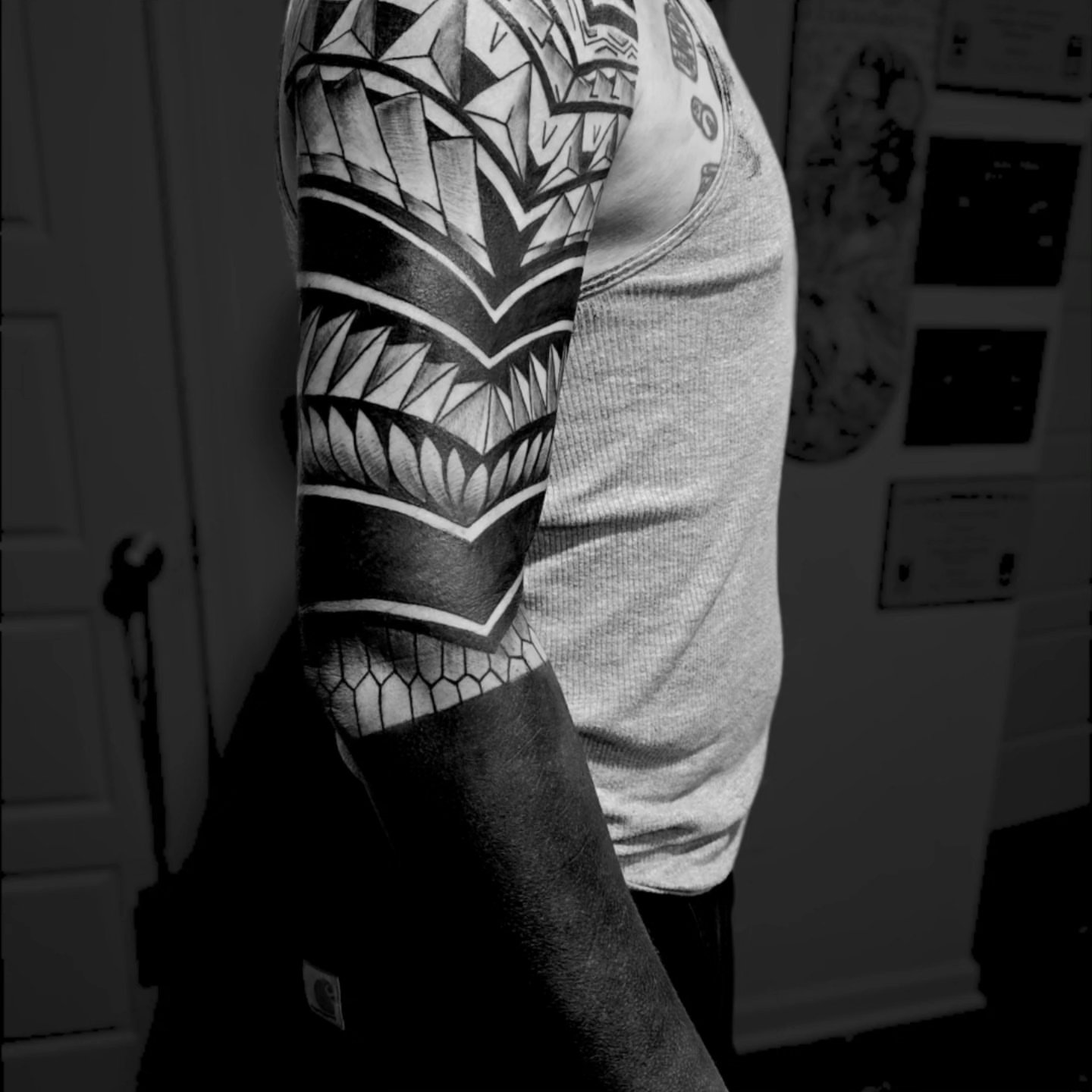 Tattoo by @noochtattoos — tribal, geometric