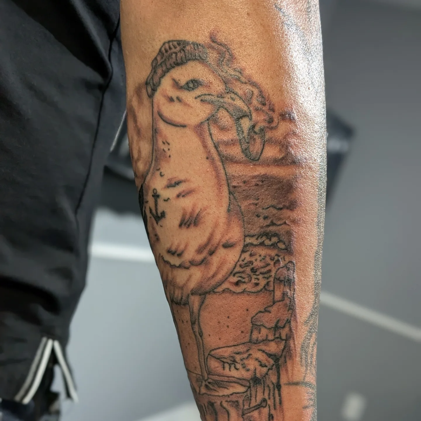 Tattoo by @andrennasparlor — black_and_grey