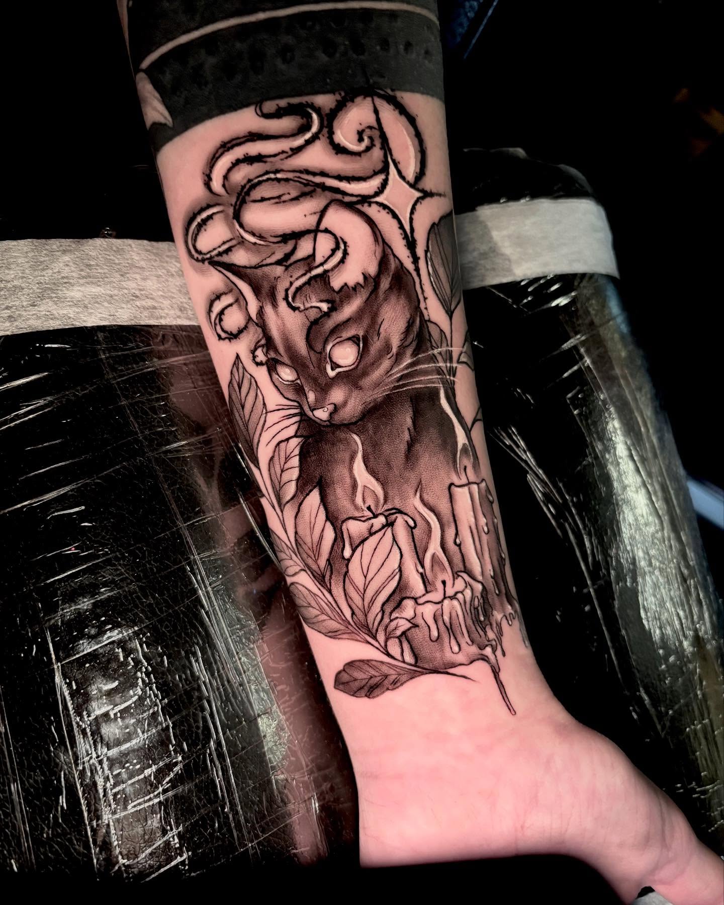 Tattoo by @kay_tatz — black_and_grey, realism