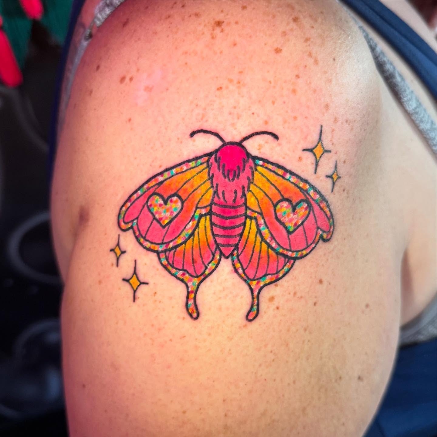 Moth new school tattoo on the shoulder by π
π―π’π«π«π πππΆπ©π¬π―