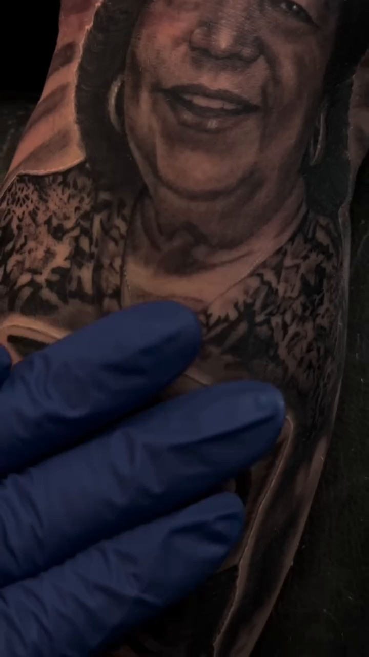 Portraits of family members realism tattoo by Michael Tovar