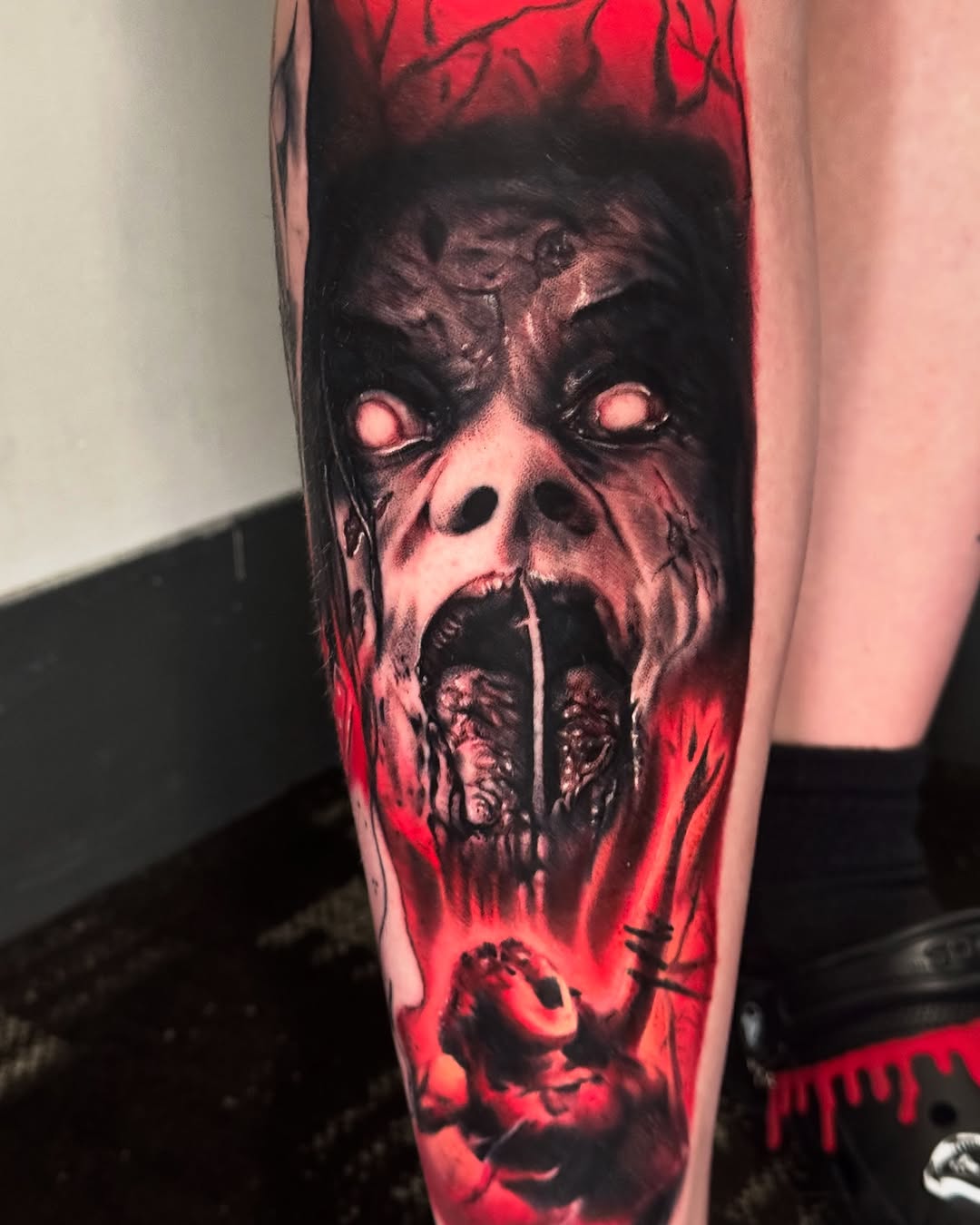 Tattoo by @sideshow_danny — dark_realism, trash_polka