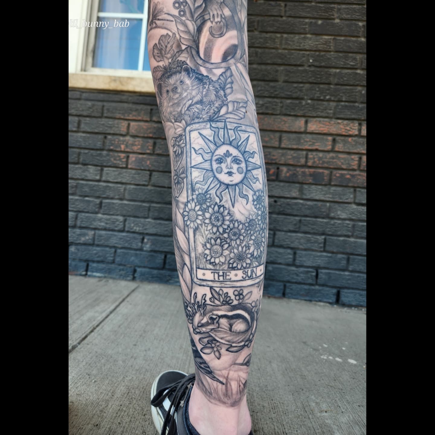 Tattoo by @lil_bunny_bab — black_and_grey
