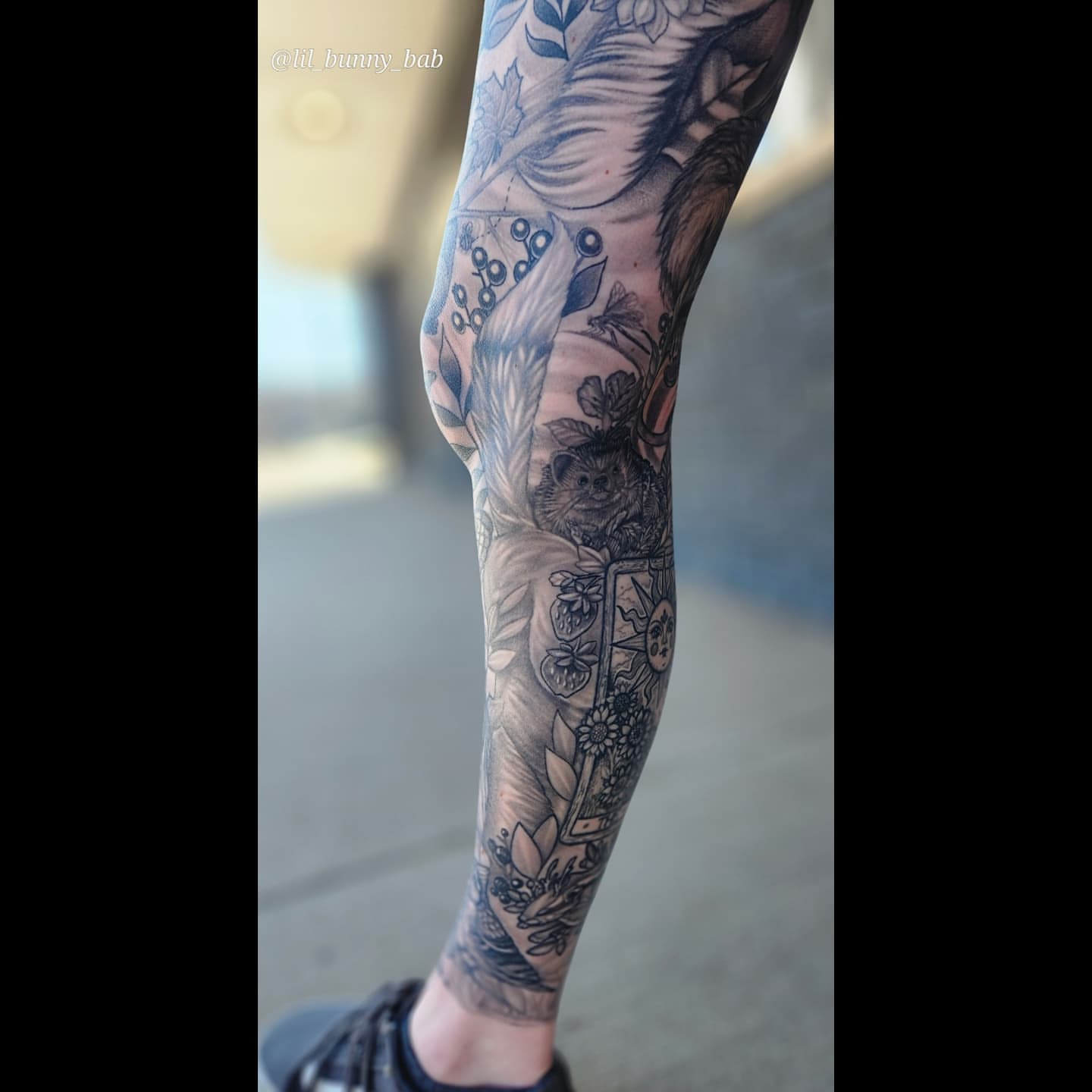Tattoo by @lil_bunny_bab — black_and_grey