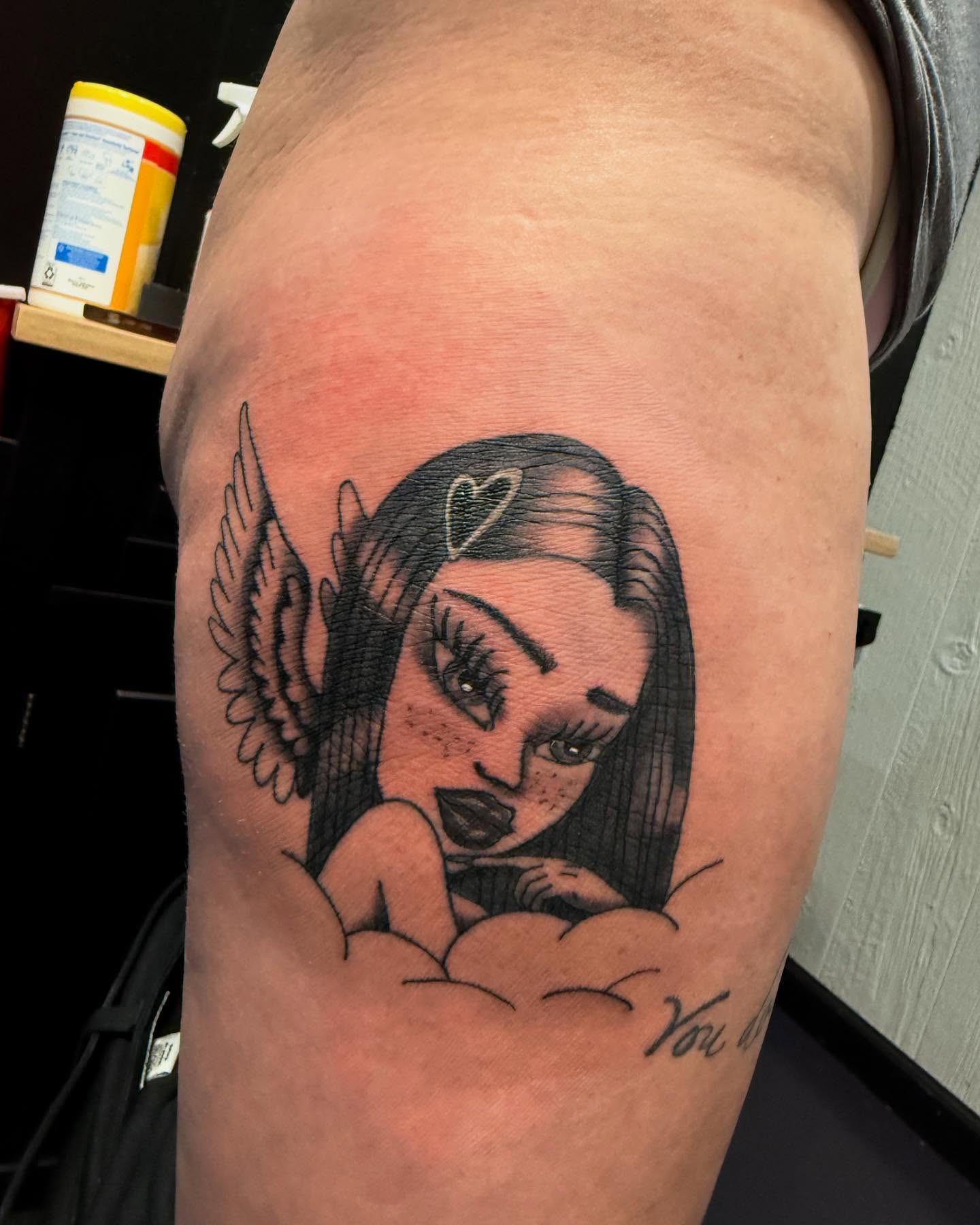 Tattoo by @glockontop — black_and_grey, realism