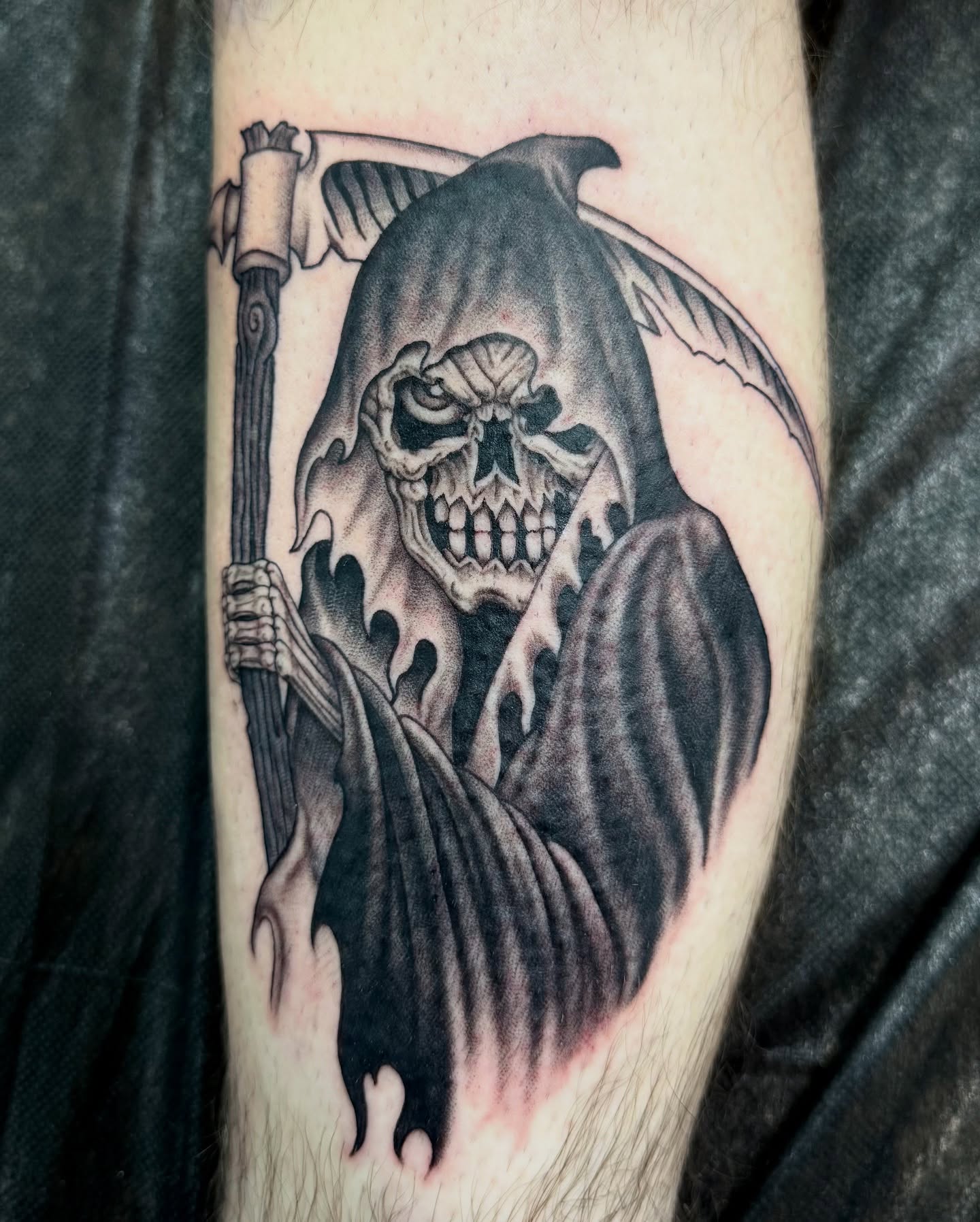 Tattoo by @ernie_portcity — black_and_grey