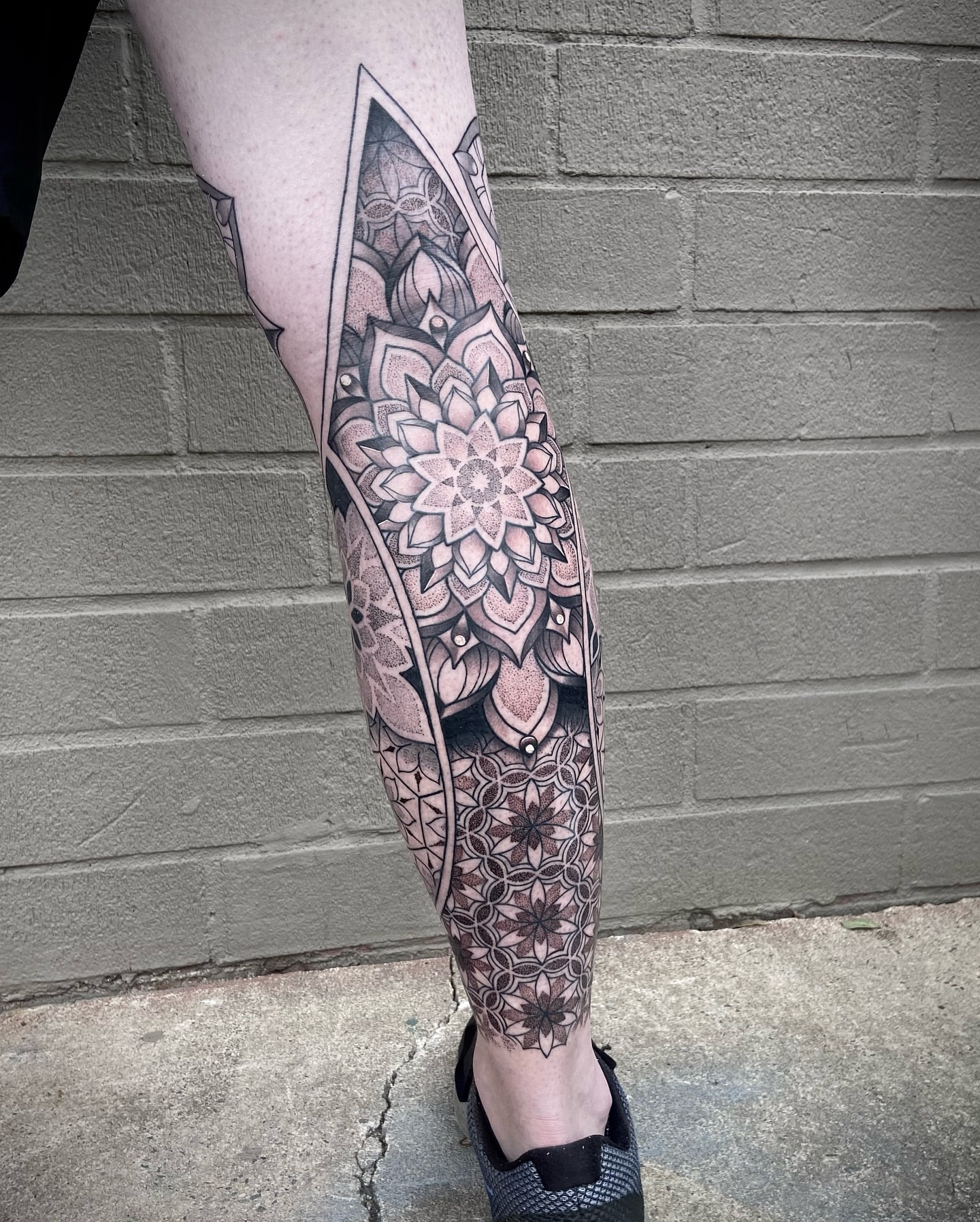 Tattoo by @byrd_tattoos — black_and_grey, geometric