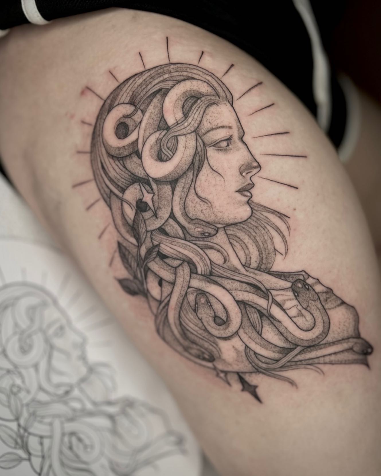 Tattoo by @lovelytattooing — black_and_grey