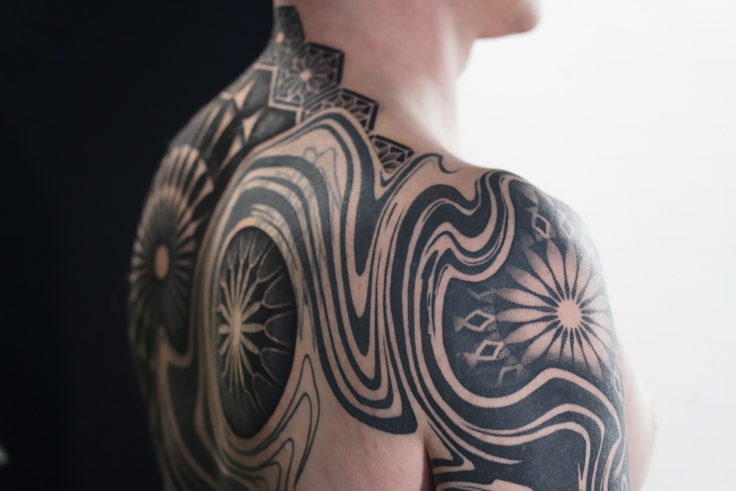 Tattoo by @katiemizuno — black_and_grey, geometric