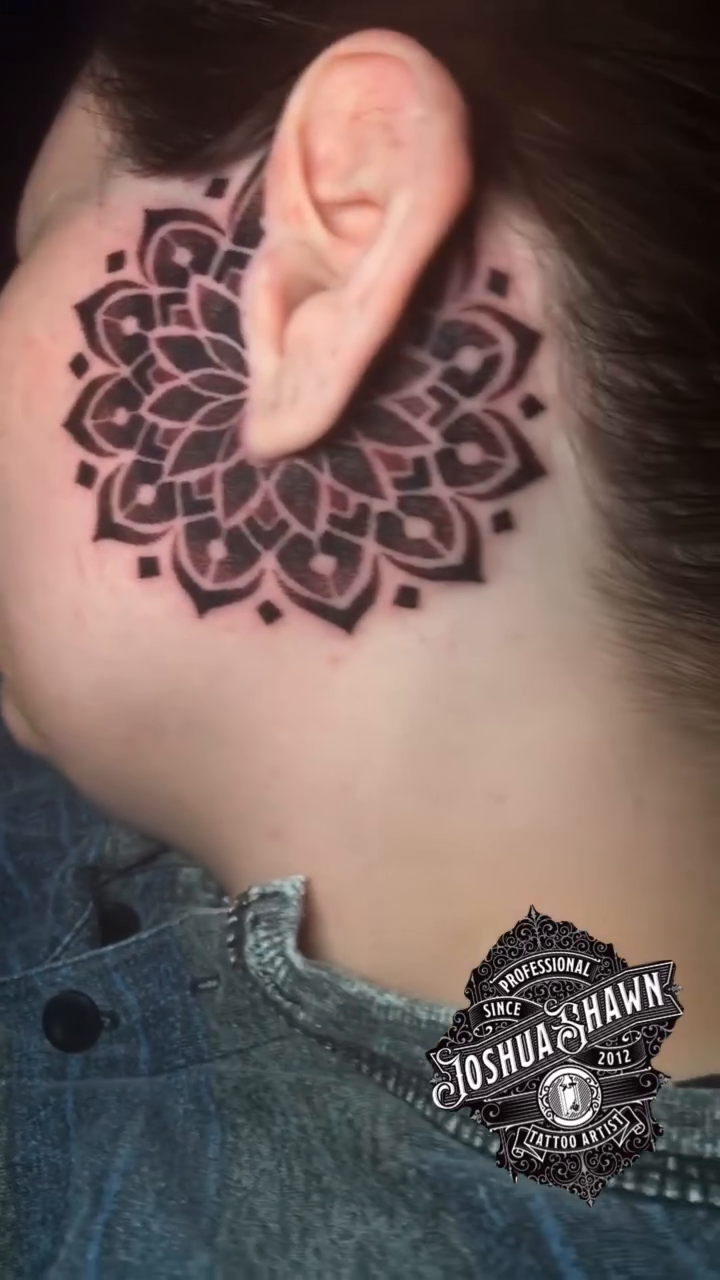 Tattoo by @josh_tattoo — geometric, dotwork