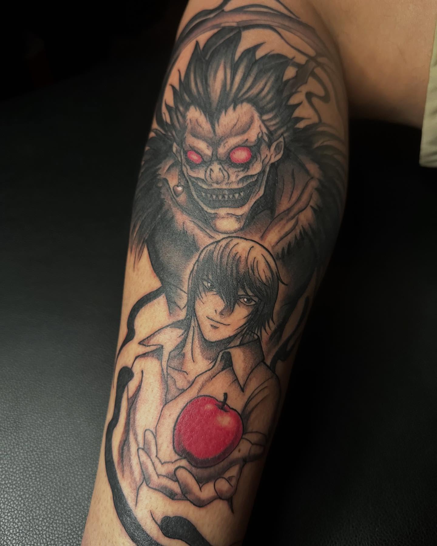 Tattoo by @deaddfred — anime, dark_realism
