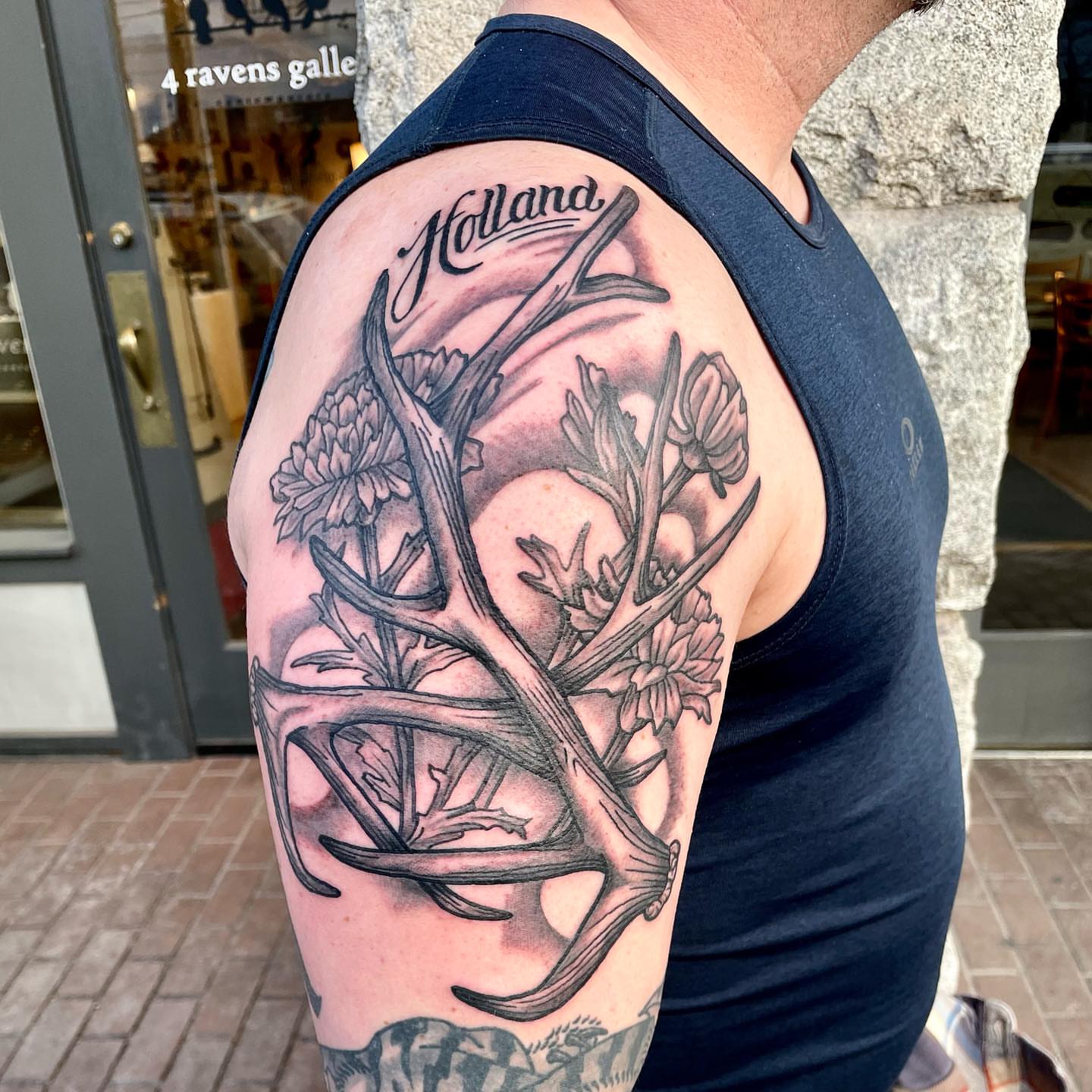 Tattoo by @duggernautt — black_and_grey