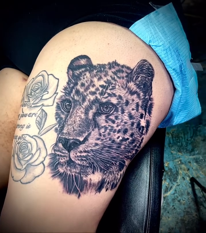 Tattoo by @artby_kendal — realism, black_and_grey
