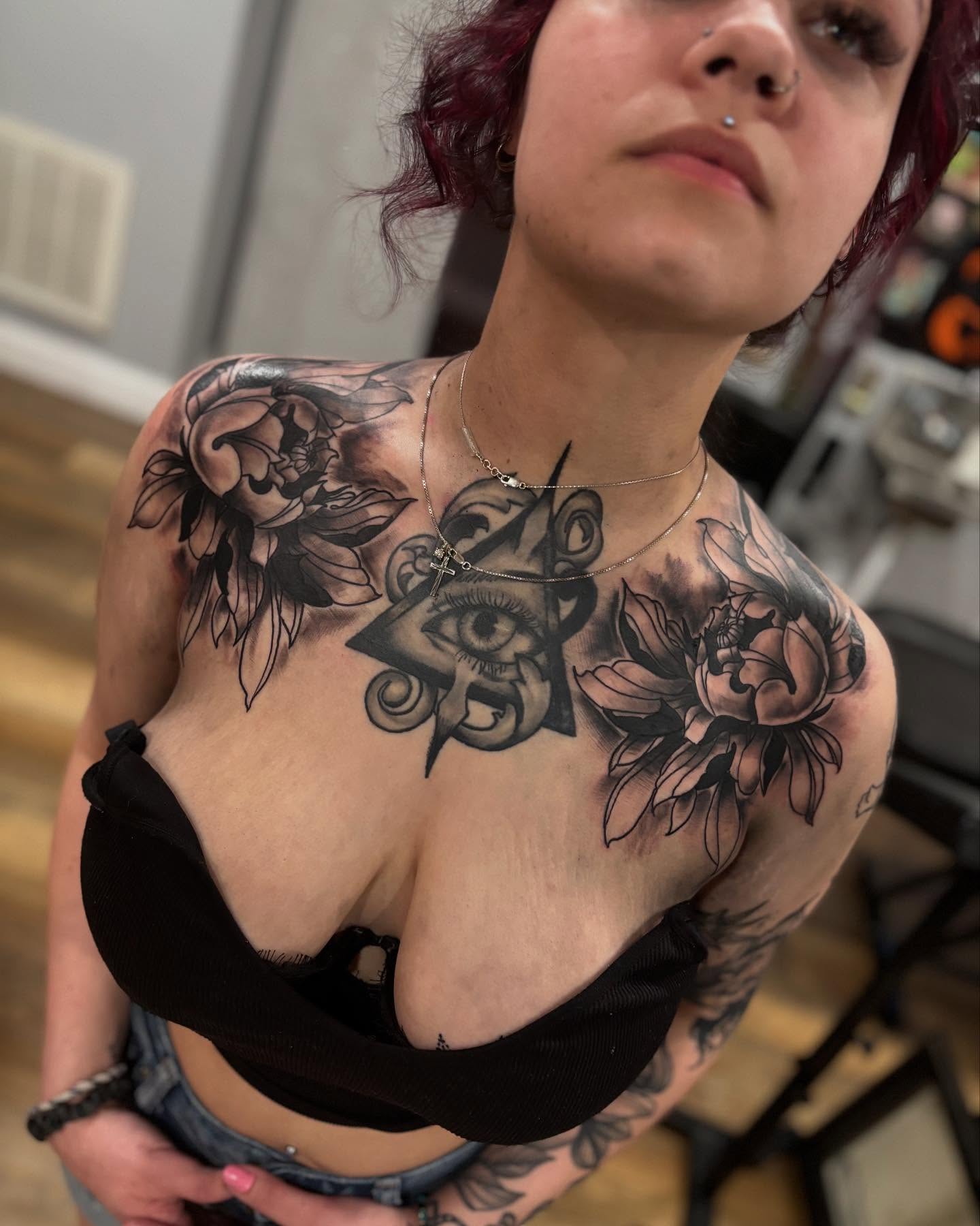 Tattoo by @foxesden666 — black_and_grey