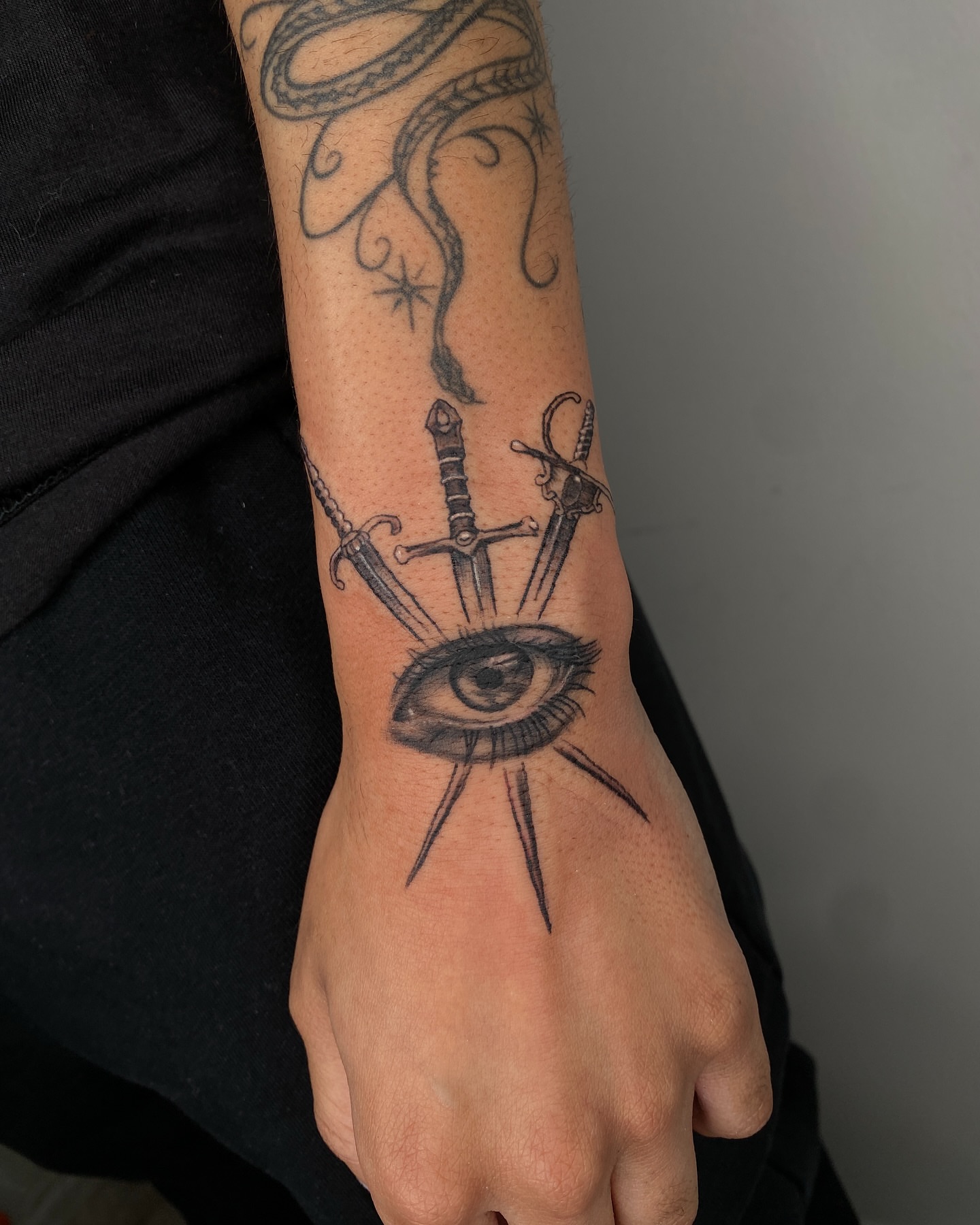 Tattoo by @cofaxtattoos — black_and_grey