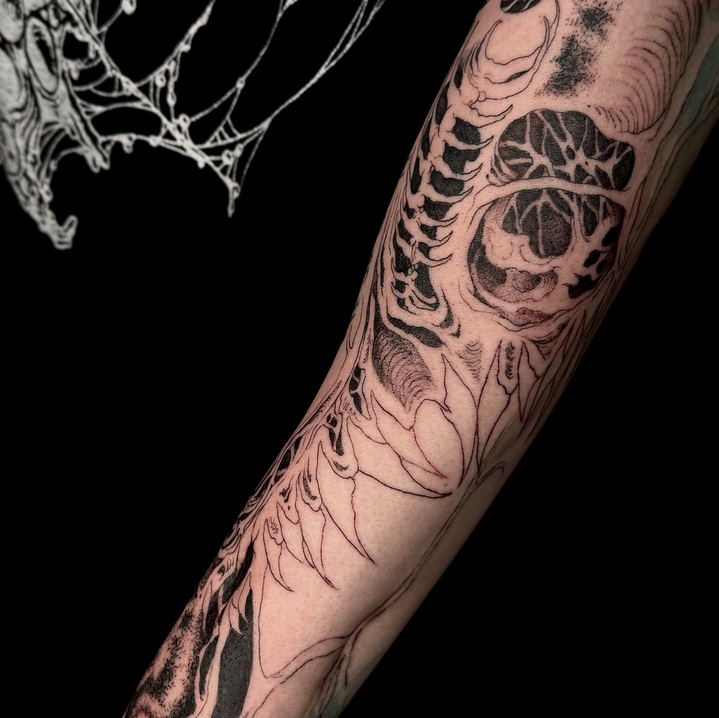 Tattoo by @grimsaintt — black_and_grey