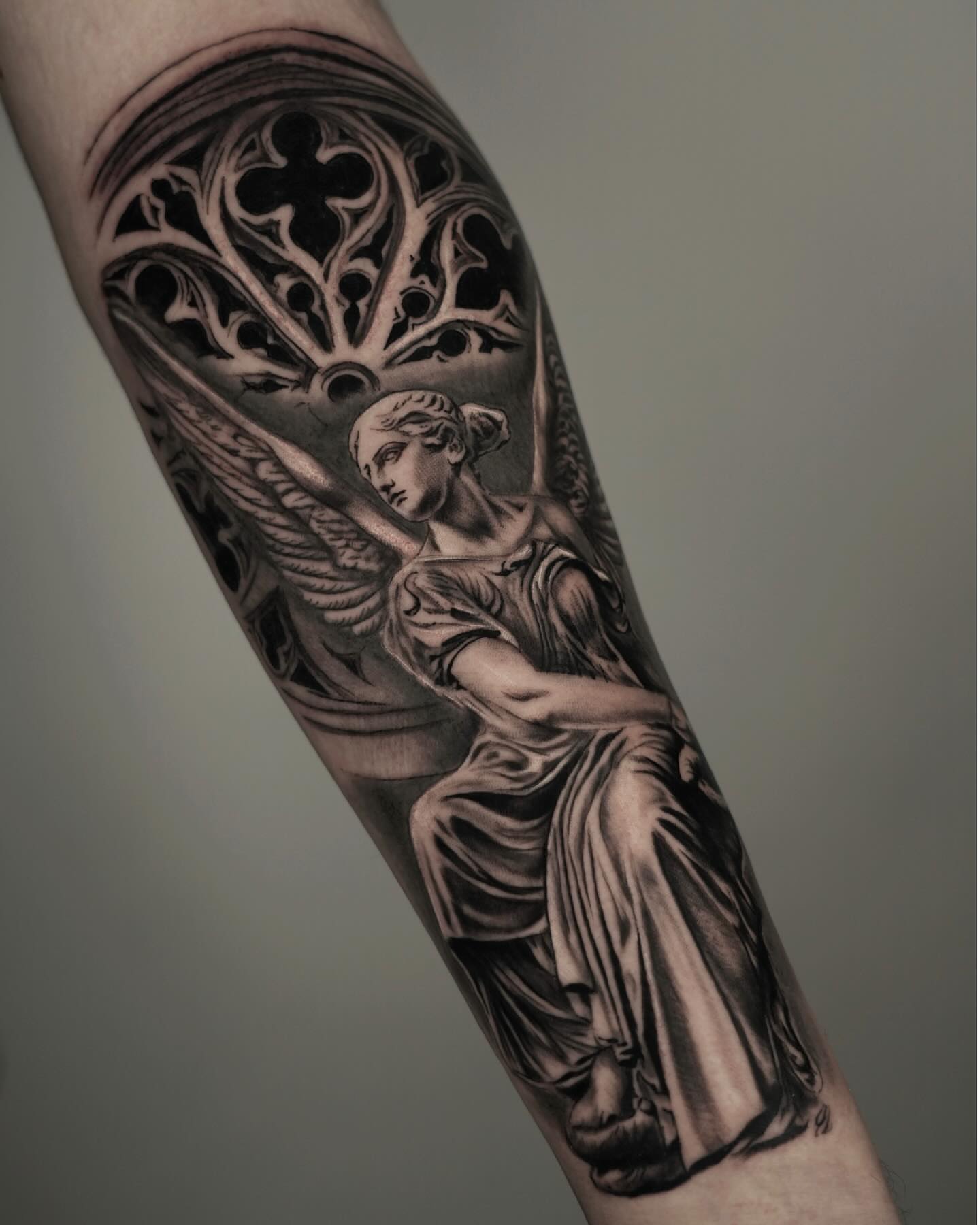Tattoo by @aistetattoo — black_and_grey, realism