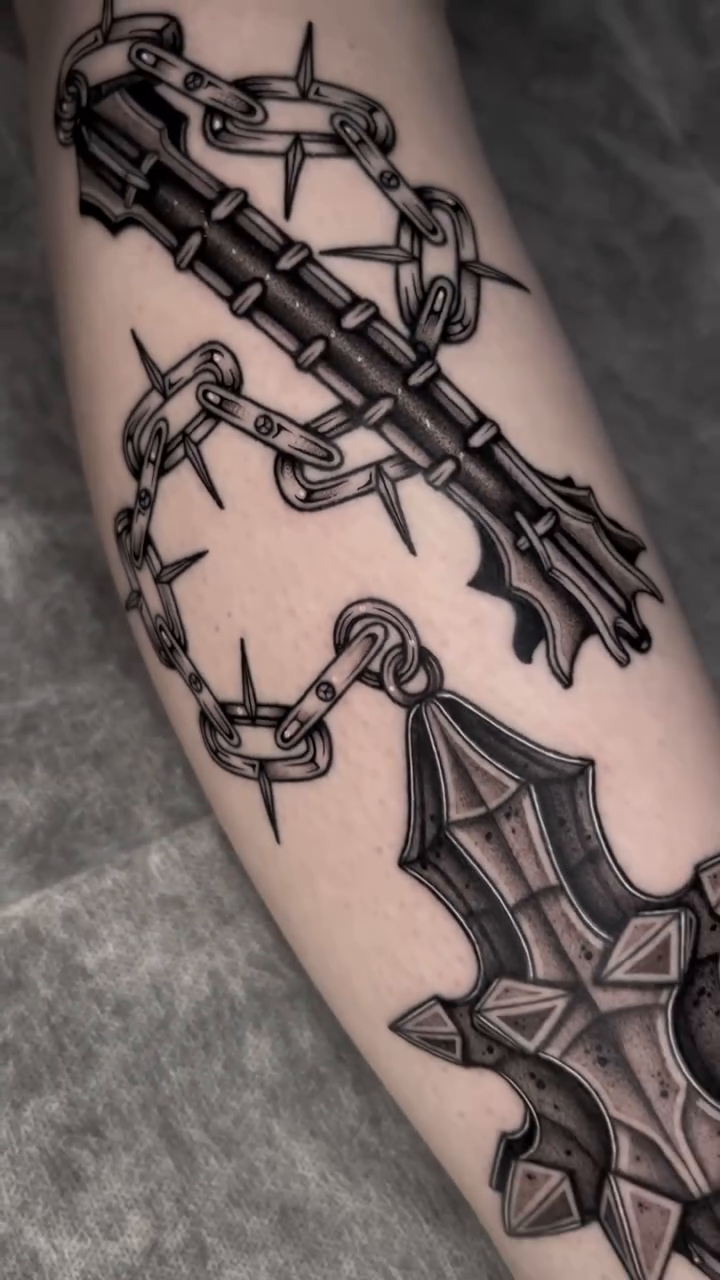 Tattoo by @caitybugink โ black_and_grey, dark_realism