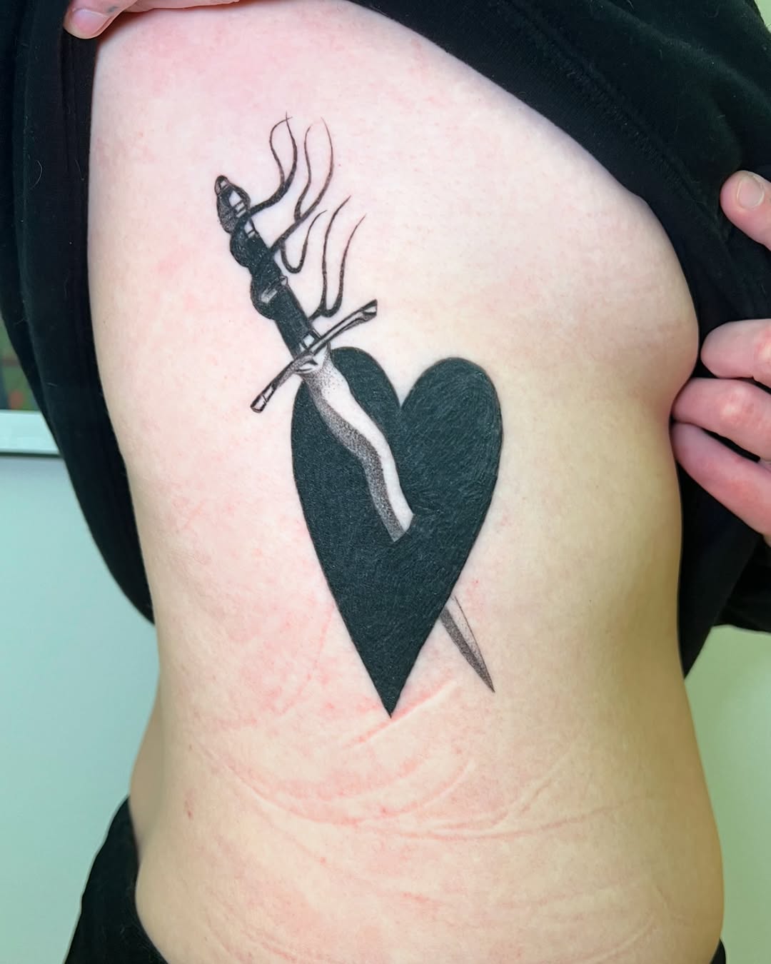 Tattoo by @drewonaperson β blackwork, black_and_grey