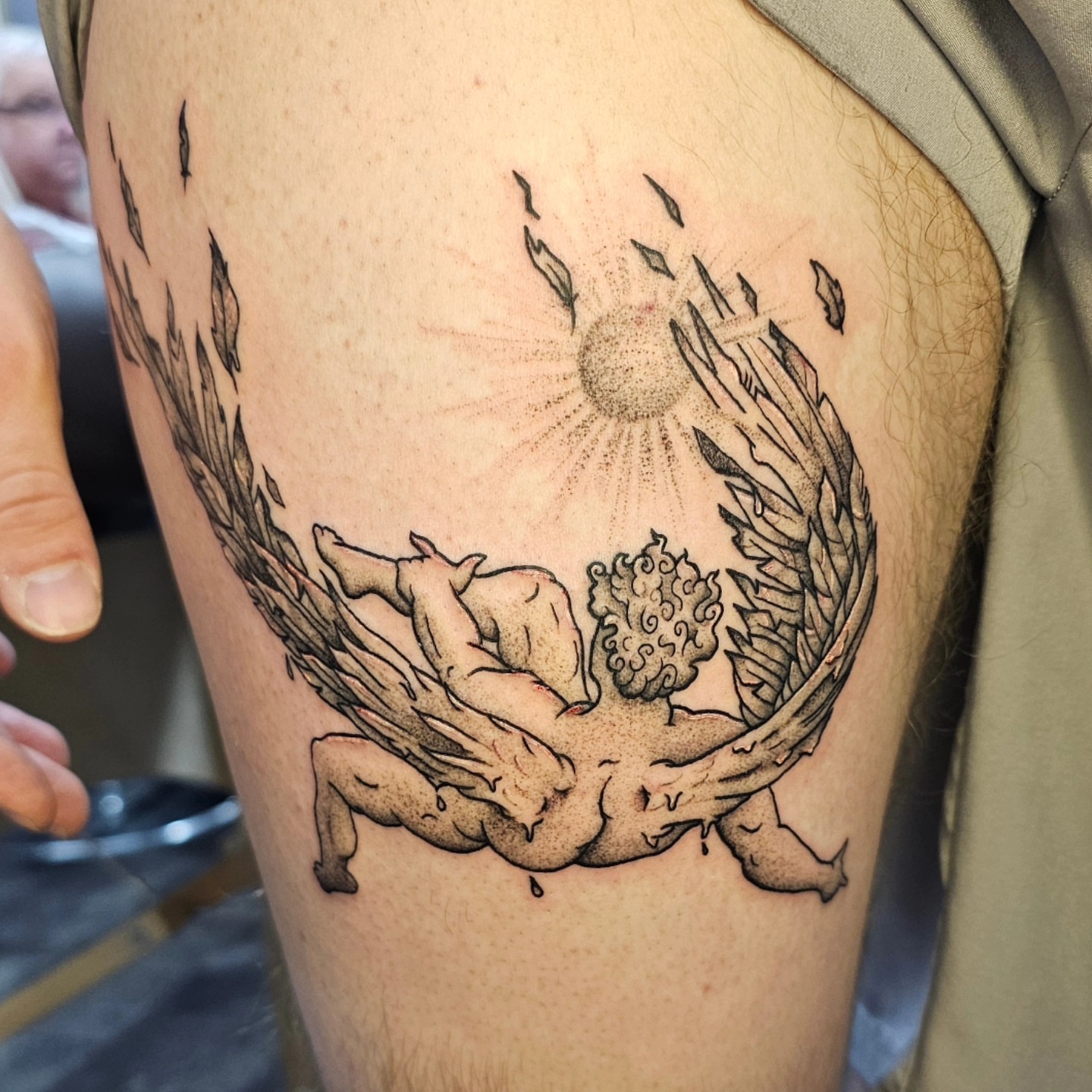 Tattoo by @chimera_ink — dotwork, realism
