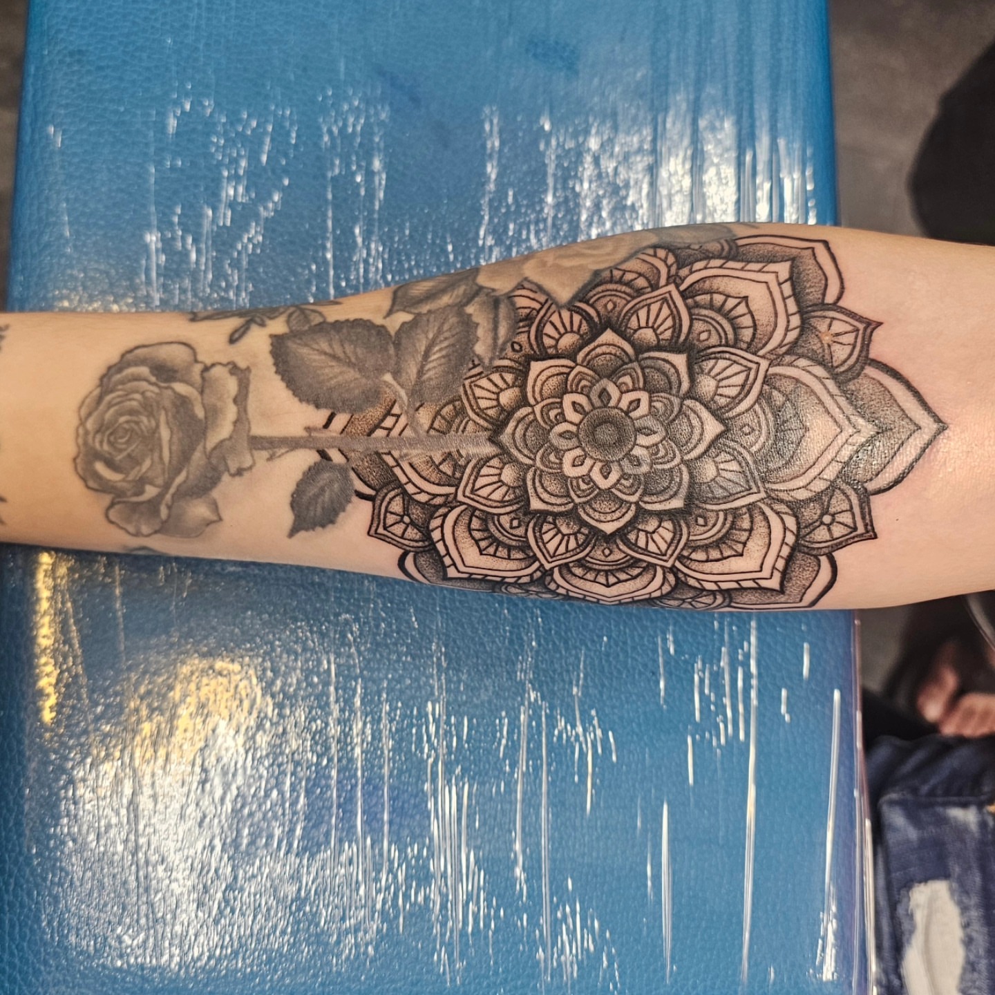 Tattoo by @chimera_ink — black_and_grey, geometric