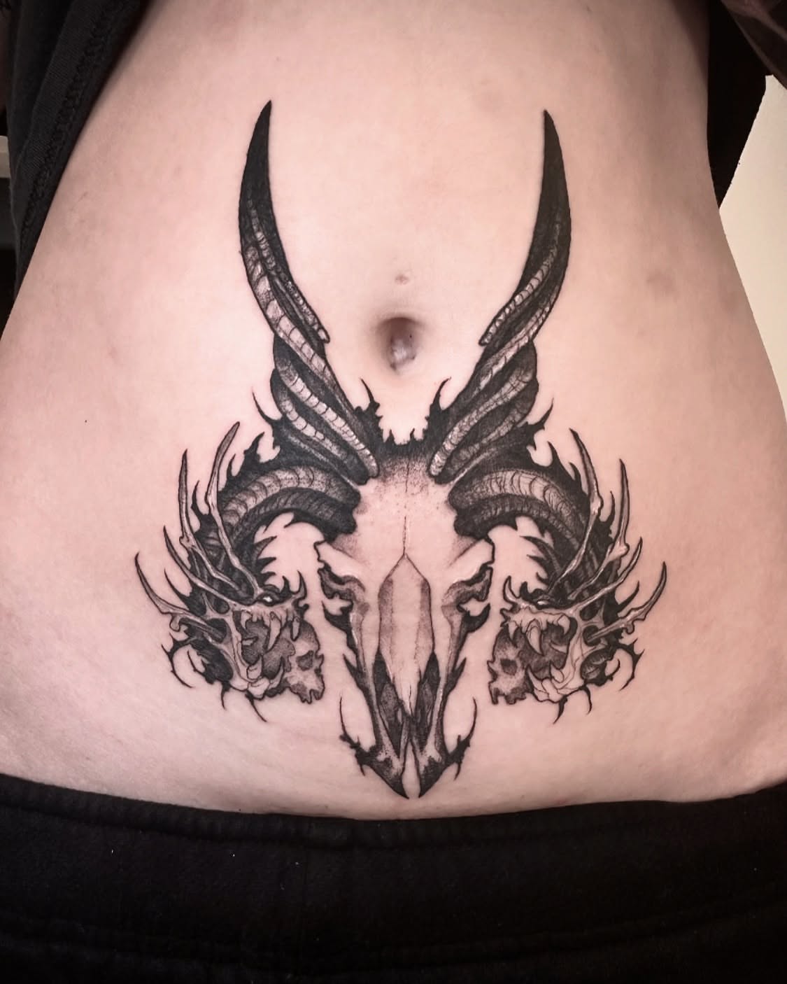 Tattoo by @pablomoreiratattoo — black_and_grey, dark_realism