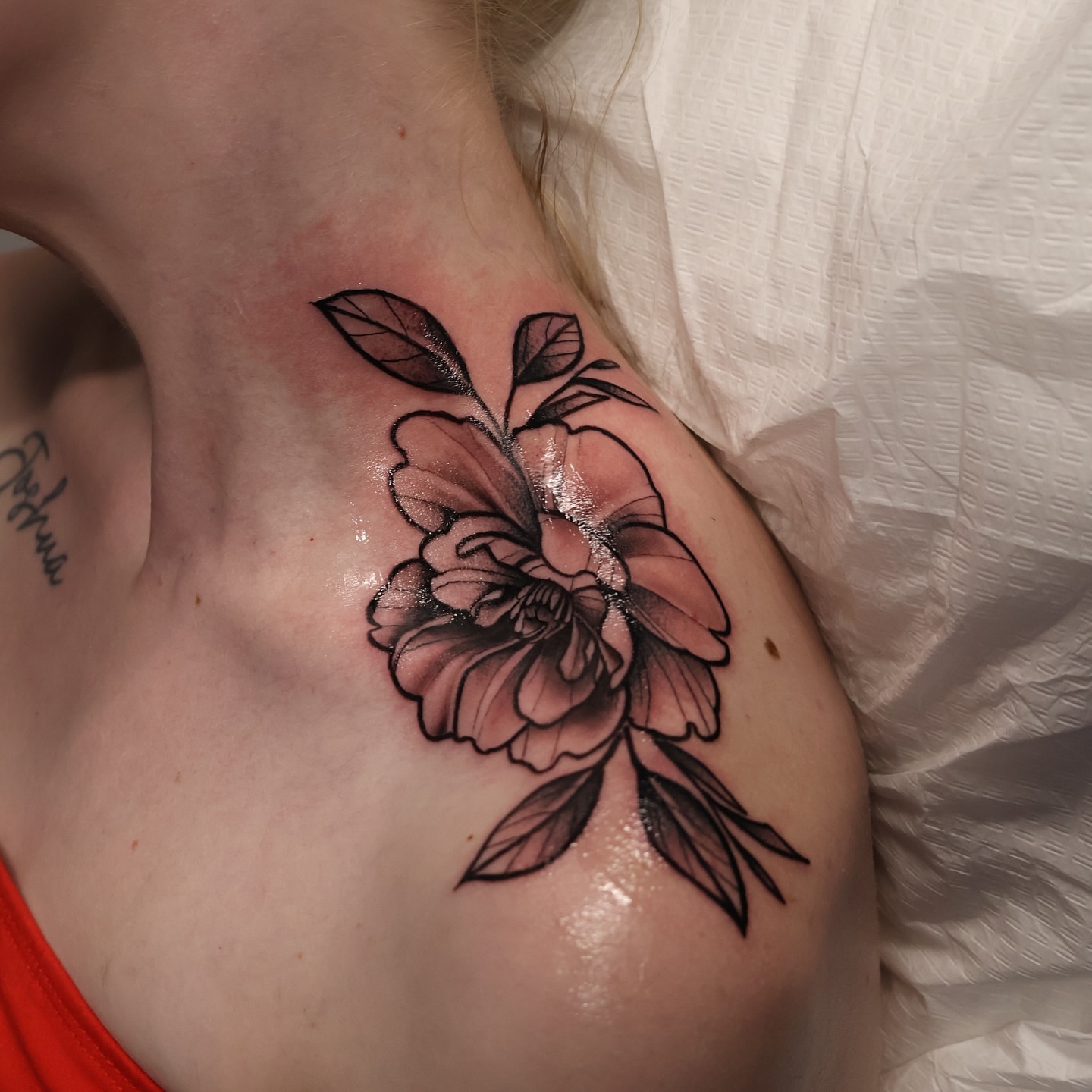 Tattoo by @tattoosbysinderella — black_and_grey