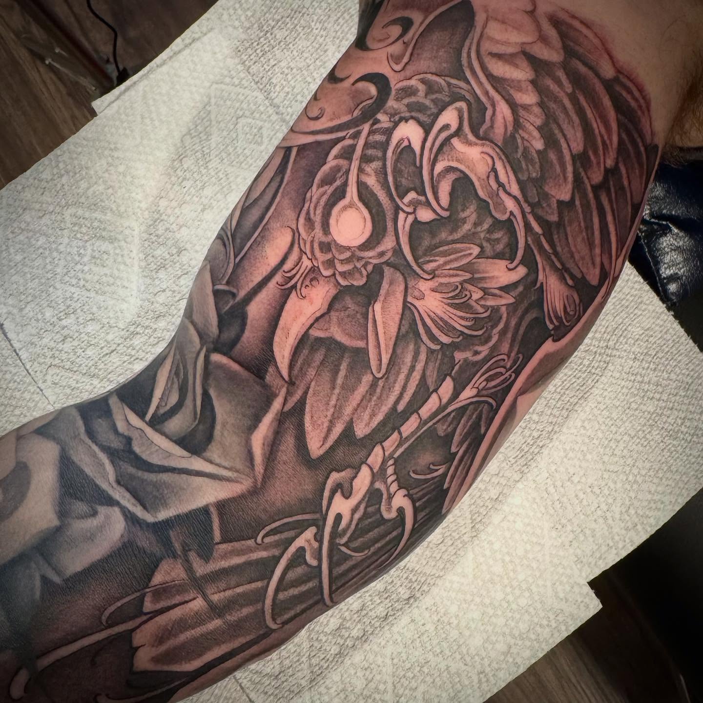 Tattoo by @tattoosbyskip — black_and_grey, realism