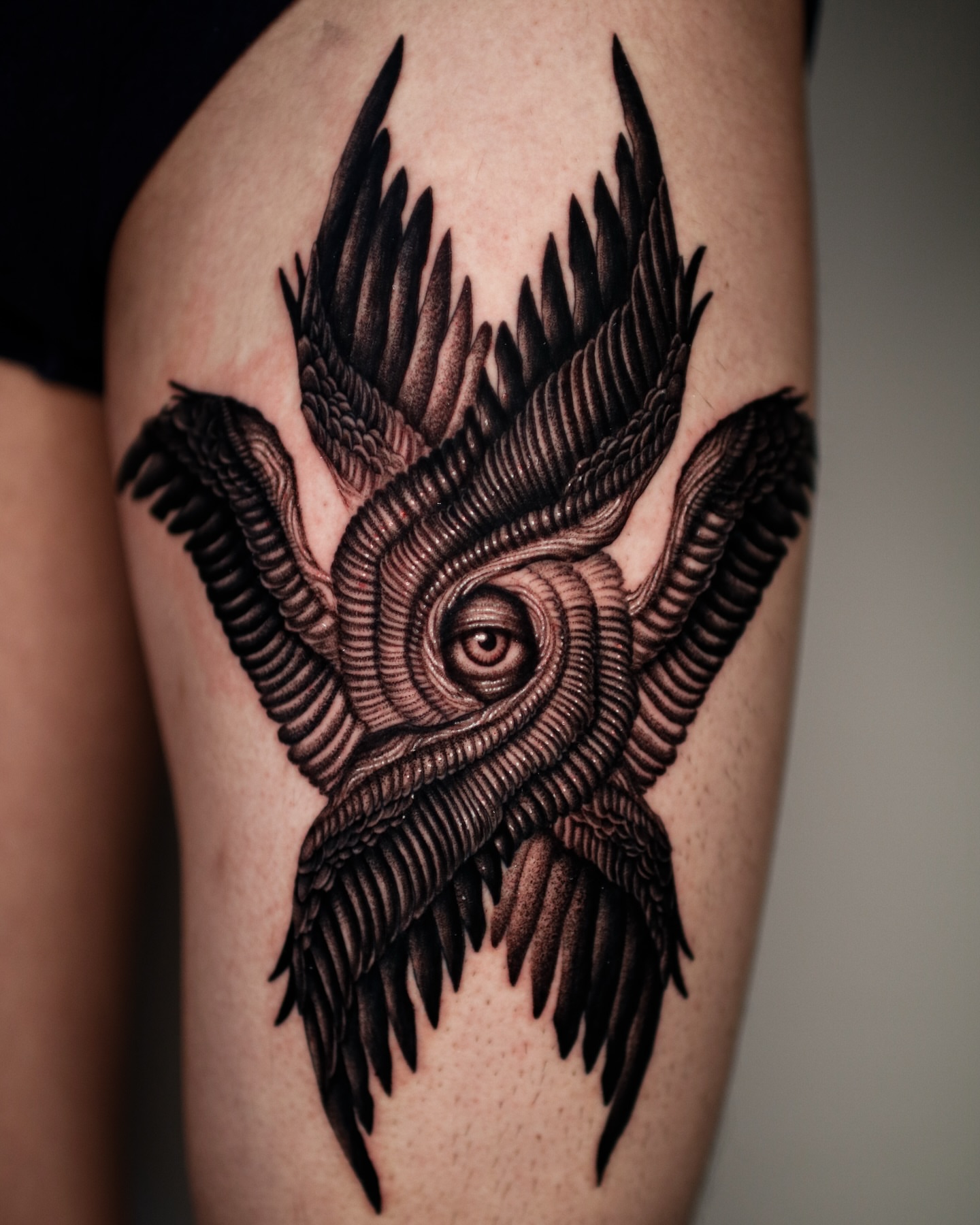 Tattoo by @minblackwork β black_and_grey, realism