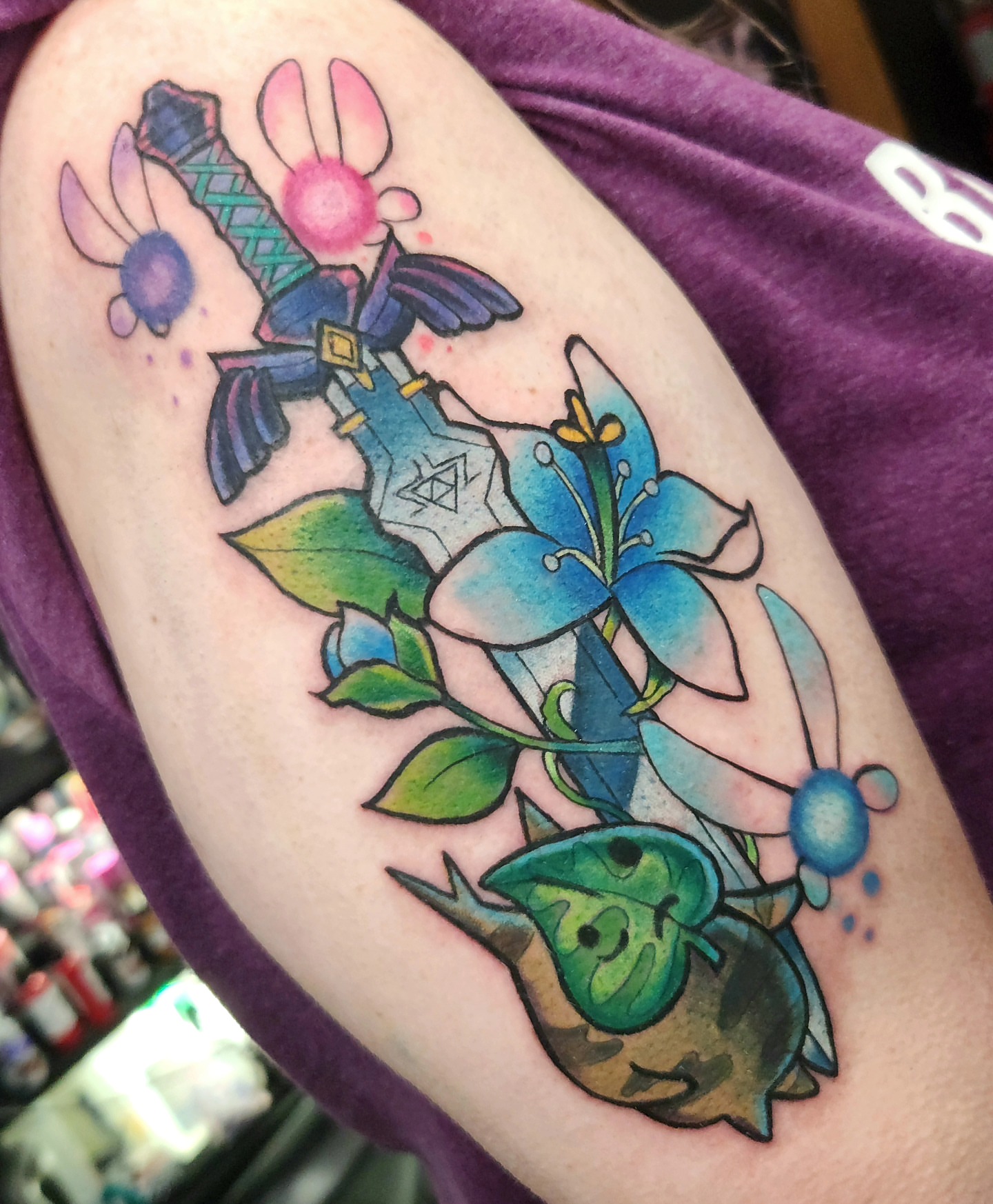 Tattoo by @sunnydtattoos — watercolor, new_school